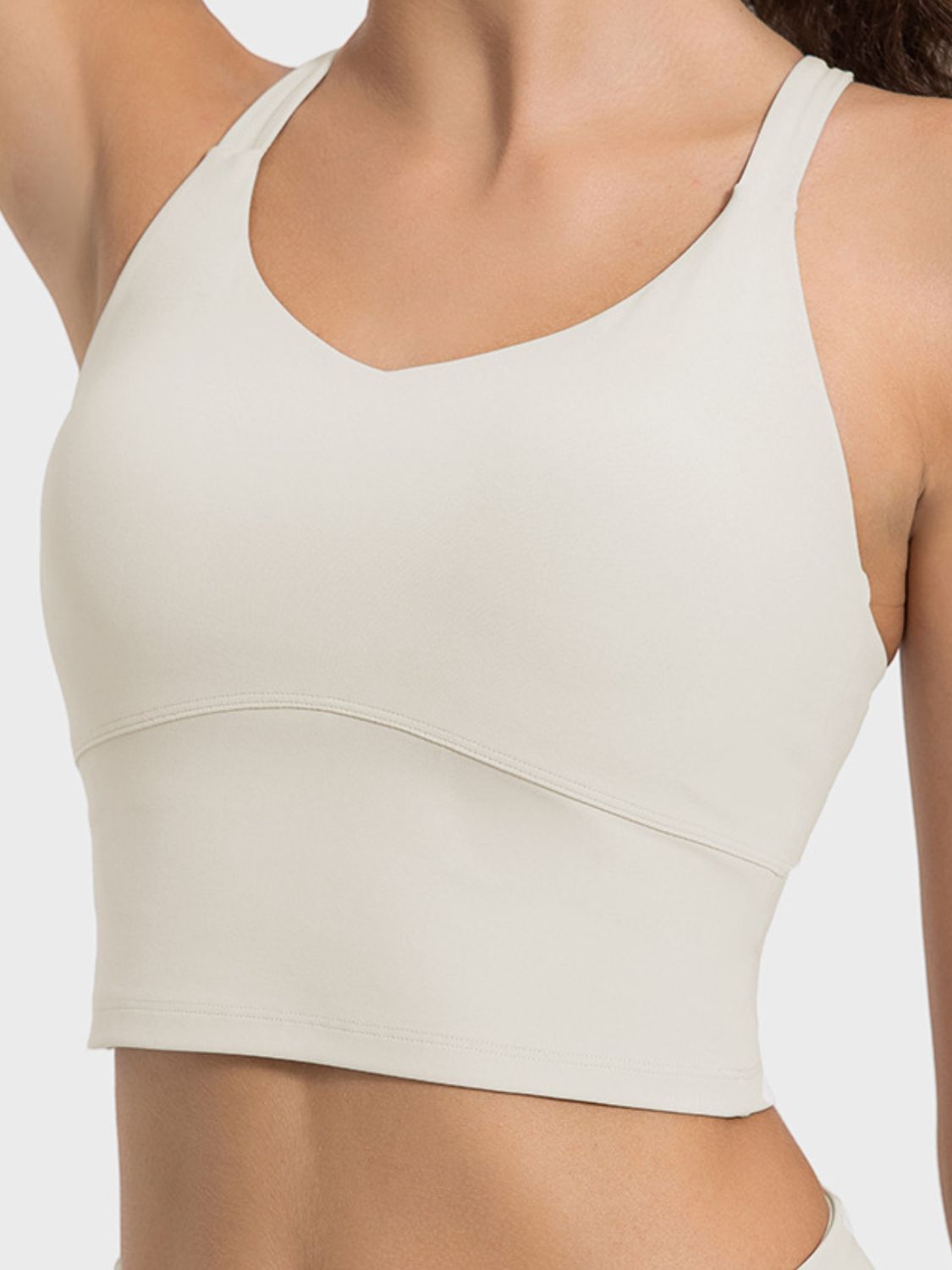 Millennia Crisscross Round Neck Active Tank - EkaVibe