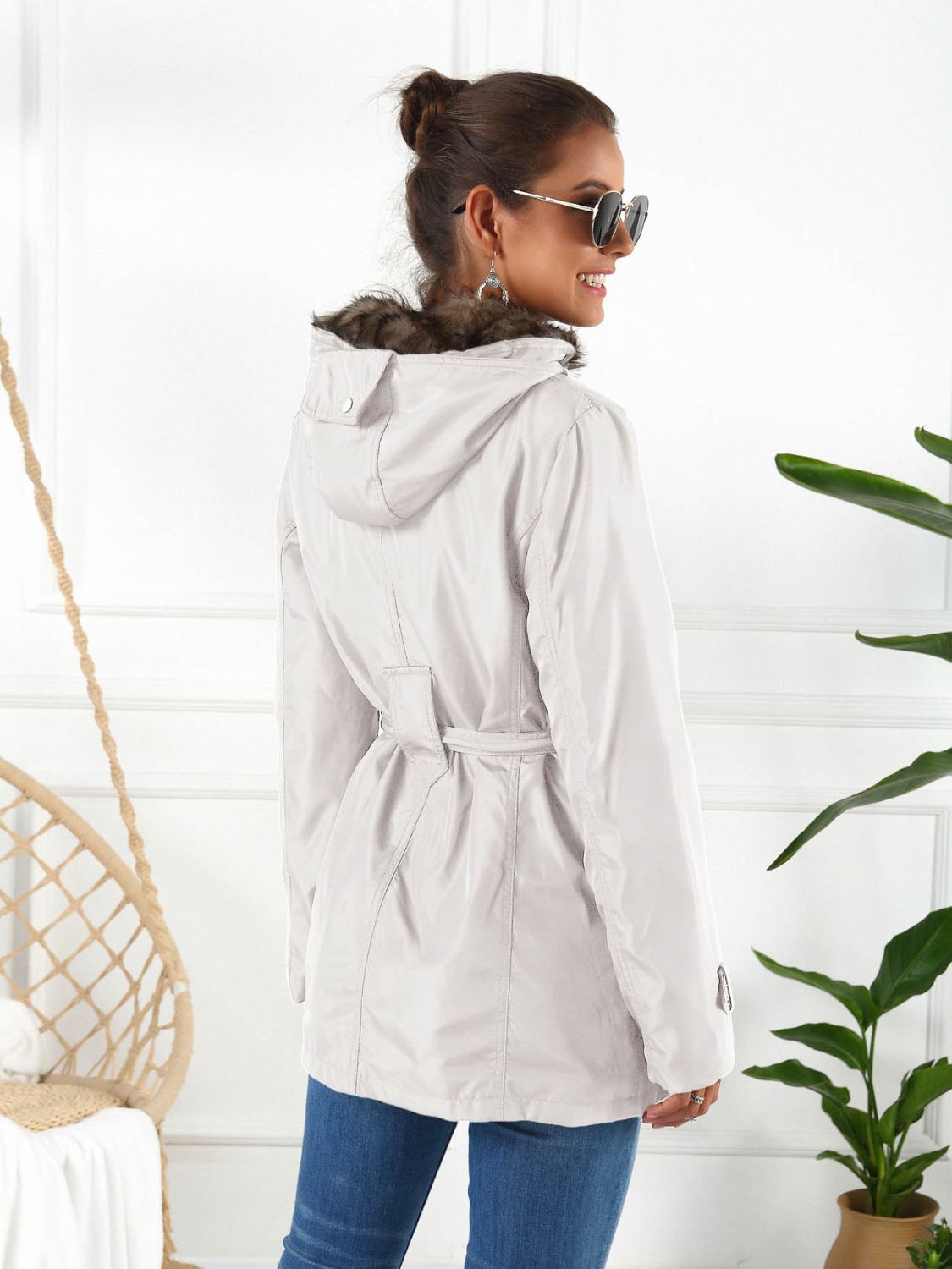 Ivy Lane Full Size Hooded Jacket with Detachable Liner (Three-Way Wear) - EkaVibe