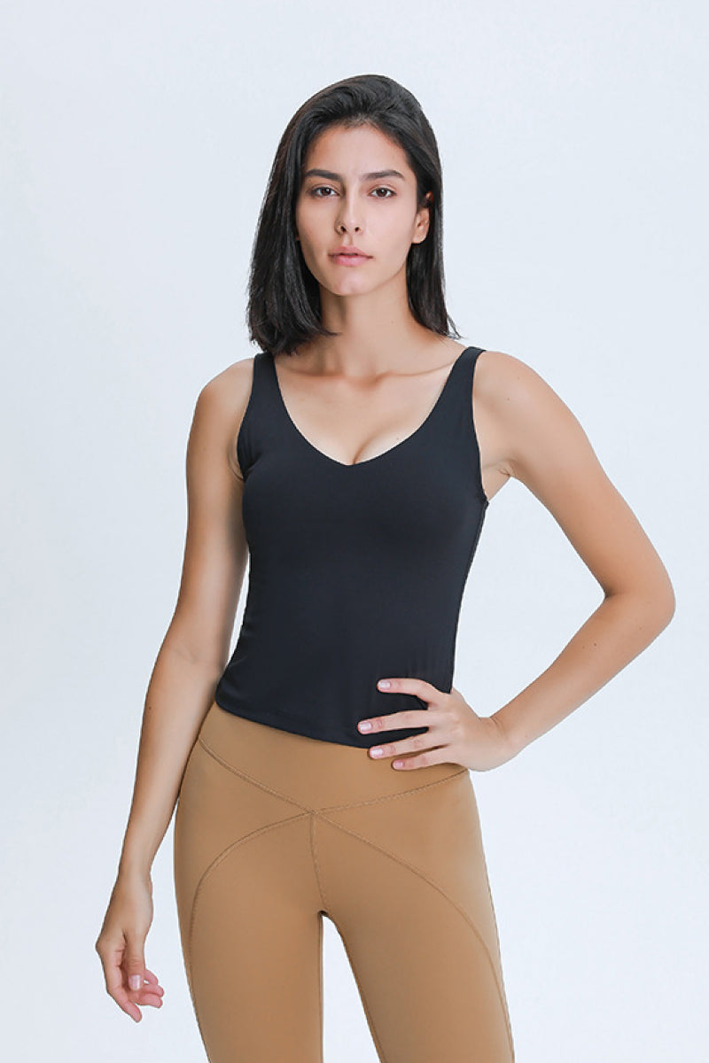 Millennia V Neck Active Tank - EkaVibe