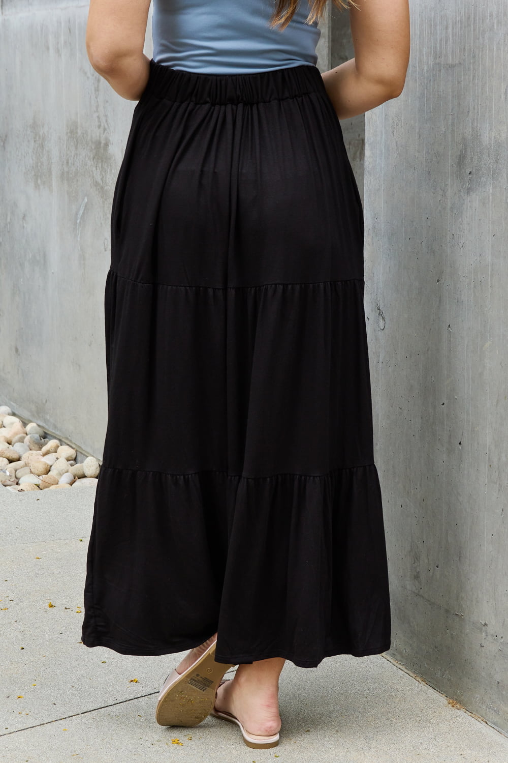 Heimish So Easy Full Size Solid Maxi Skirt - EkaVibe