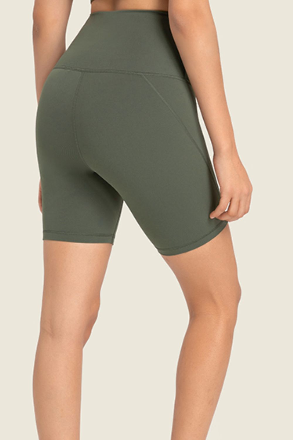 Millennia Seamless High-Rise Wide Waistband Biker Shorts - EkaVibe