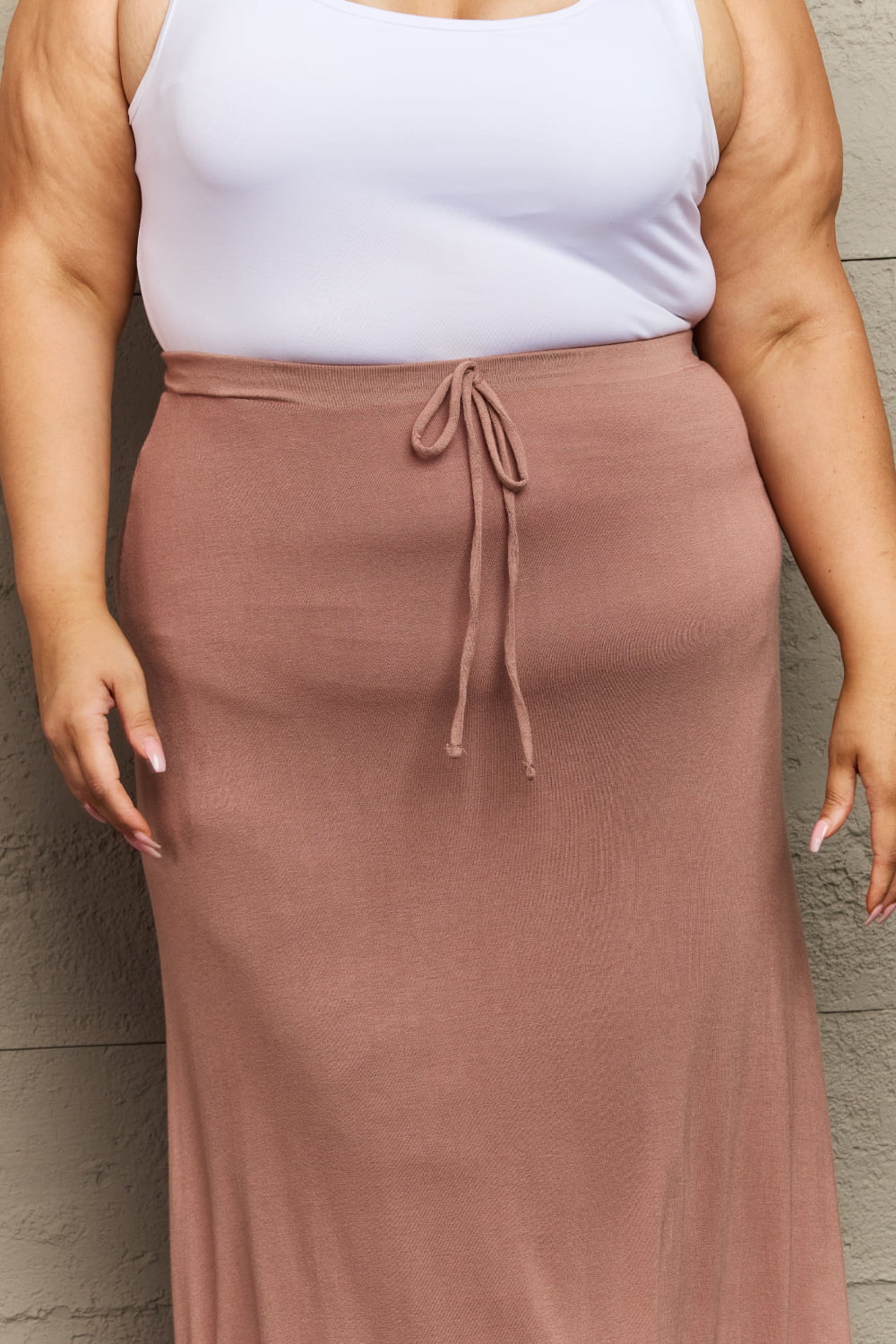 Culture Code For The Day Full Size Flare Maxi Skirt in Chocolate - EkaVibe