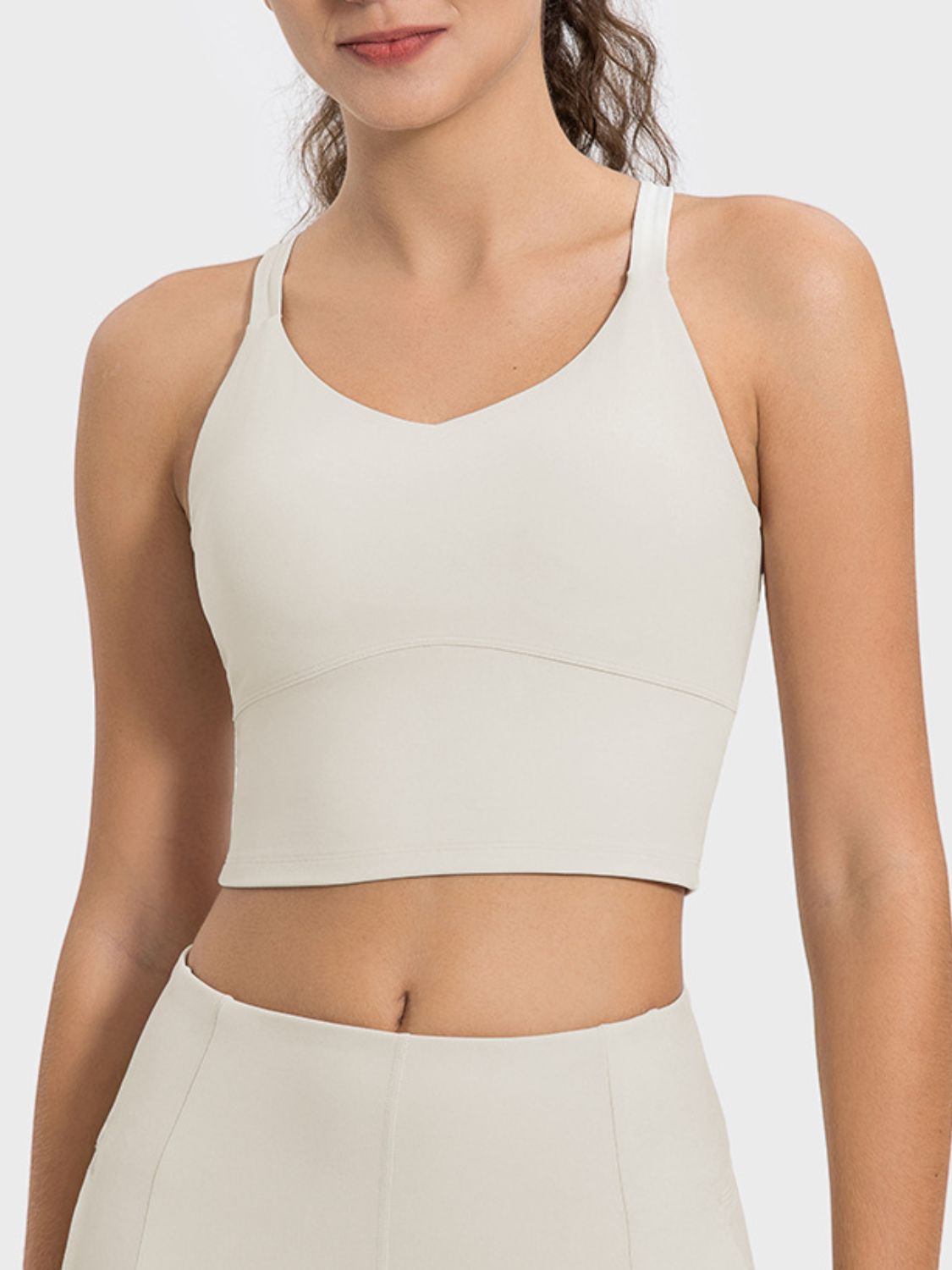 Millennia Crisscross Round Neck Active Tank - EkaVibe