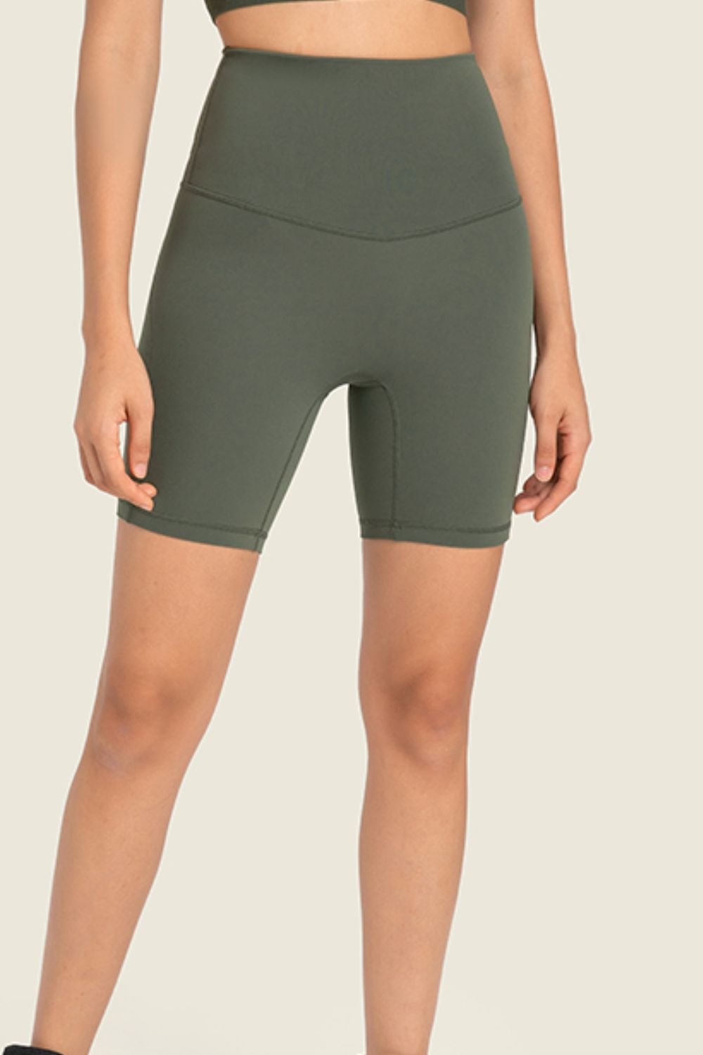 Millennia Seamless High-Rise Wide Waistband Biker Shorts - EkaVibe