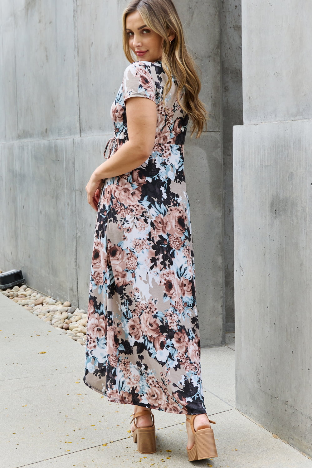 Heimish Give Me Roses Full Size Floral Maxi Wrap Dress - EkaVibe