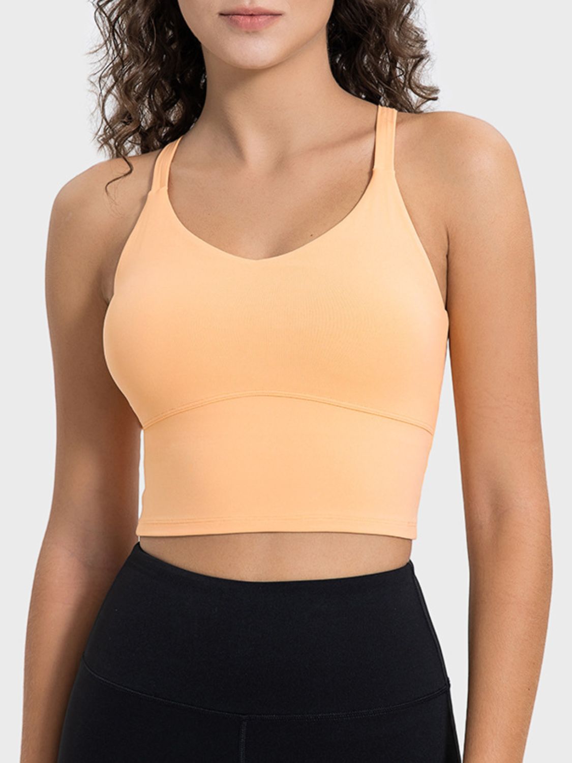 Millennia Crisscross Round Neck Active Tank - EkaVibe