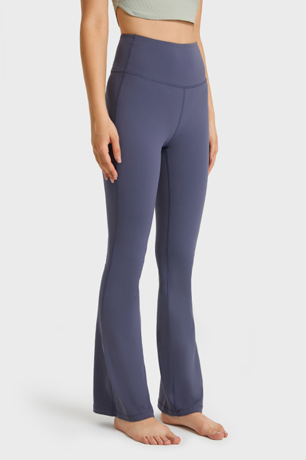 Millennia Elastic Waist Flare Yoga Pants - EkaVibe