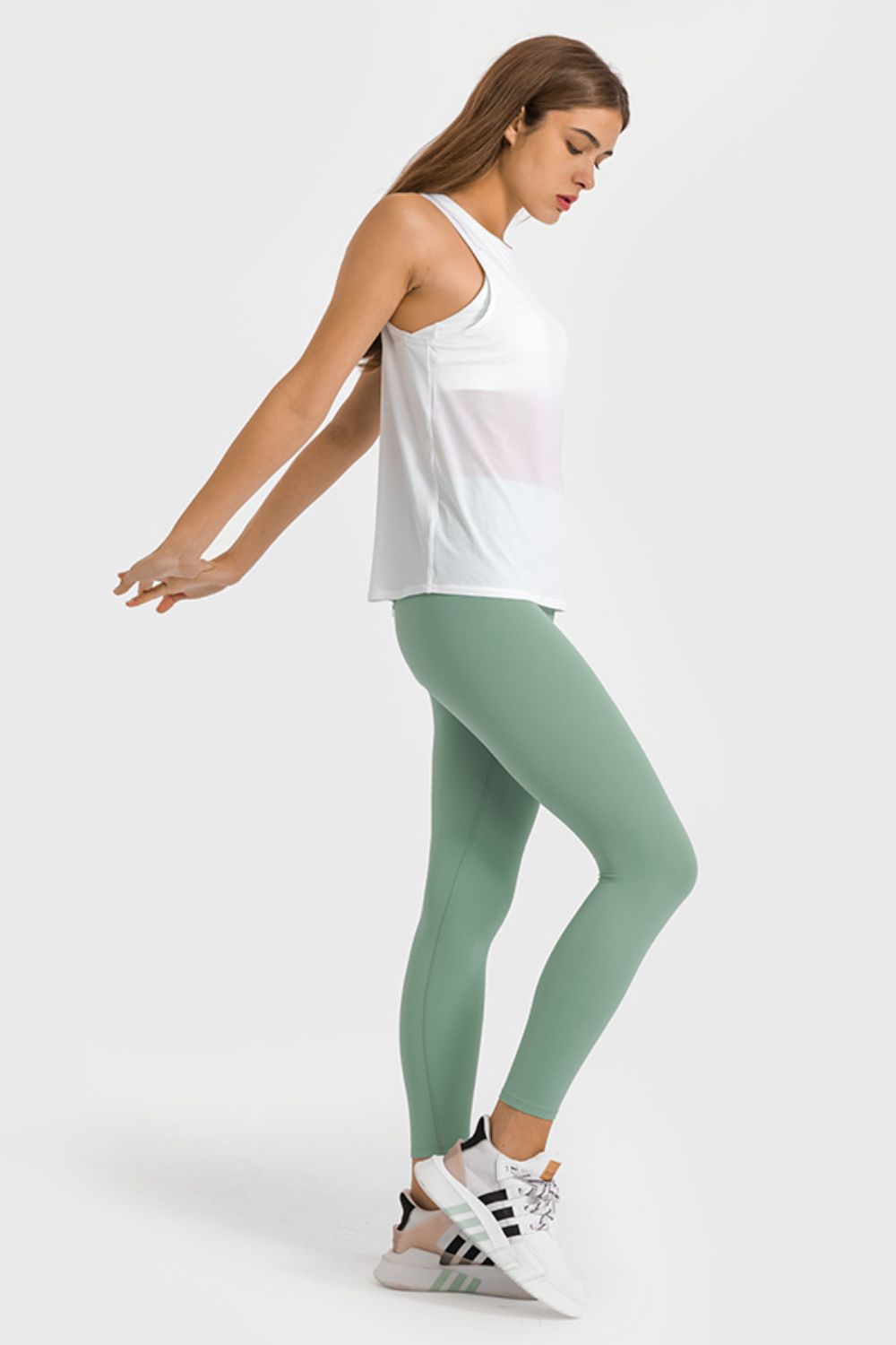 Millennia High Waist Ankle-Length Yoga Leggings - EkaVibe