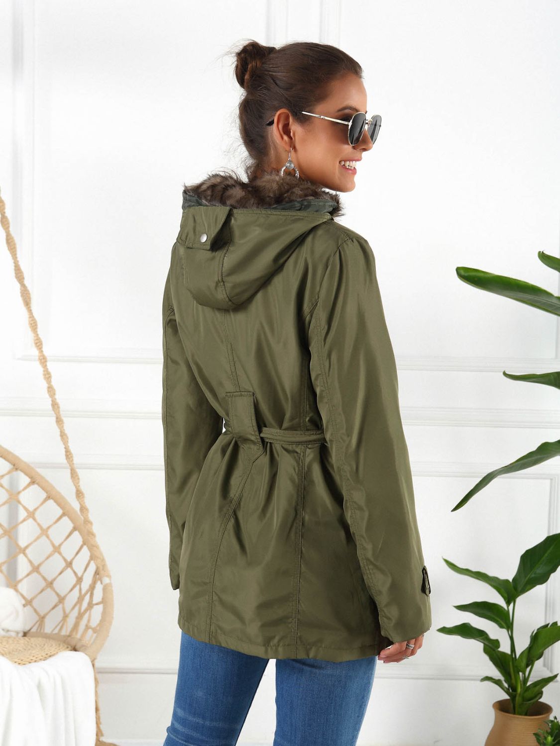 Ivy Lane Full Size Hooded Jacket with Detachable Liner (Three-Way Wear) - EkaVibe