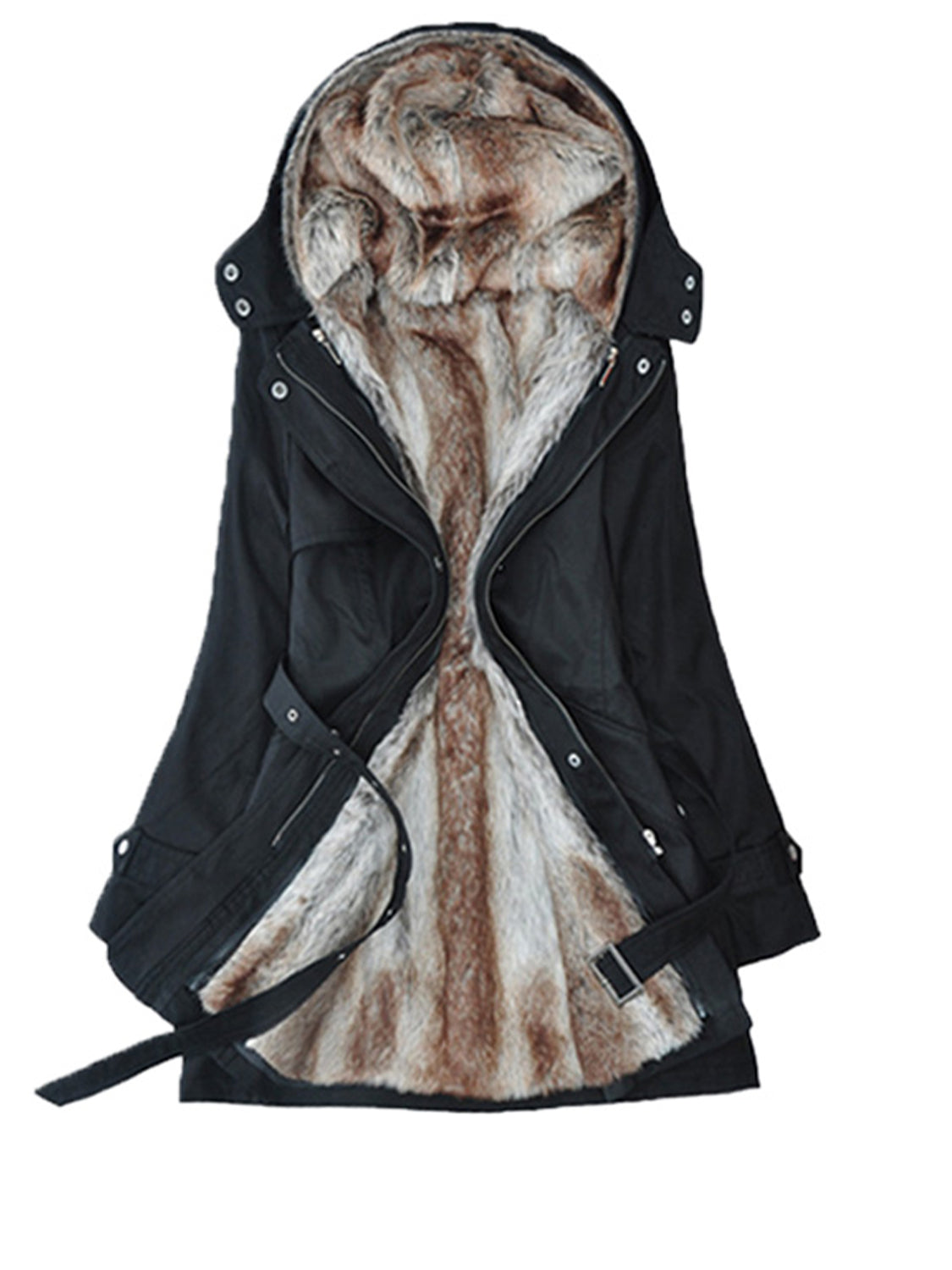 Ivy Lane Full Size Hooded Jacket with Detachable Liner (Three-Way Wear) - EkaVibe