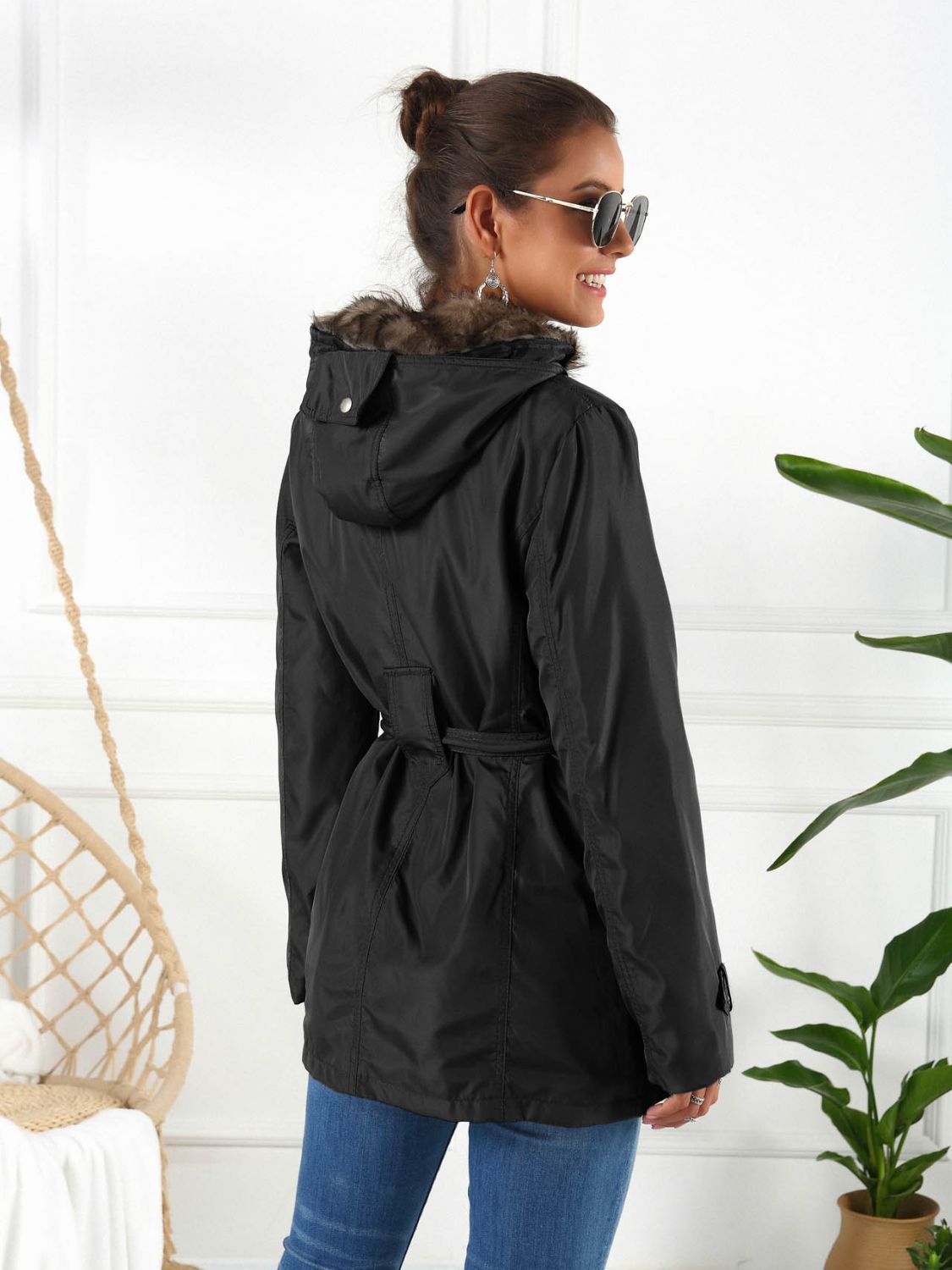 Ivy Lane Full Size Hooded Jacket with Detachable Liner (Three-Way Wear) - EkaVibe