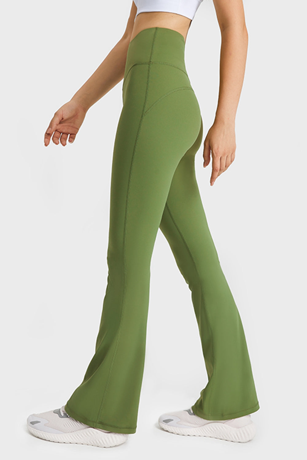 Millennia Elastic Waist Flare Yoga Pants - EkaVibe