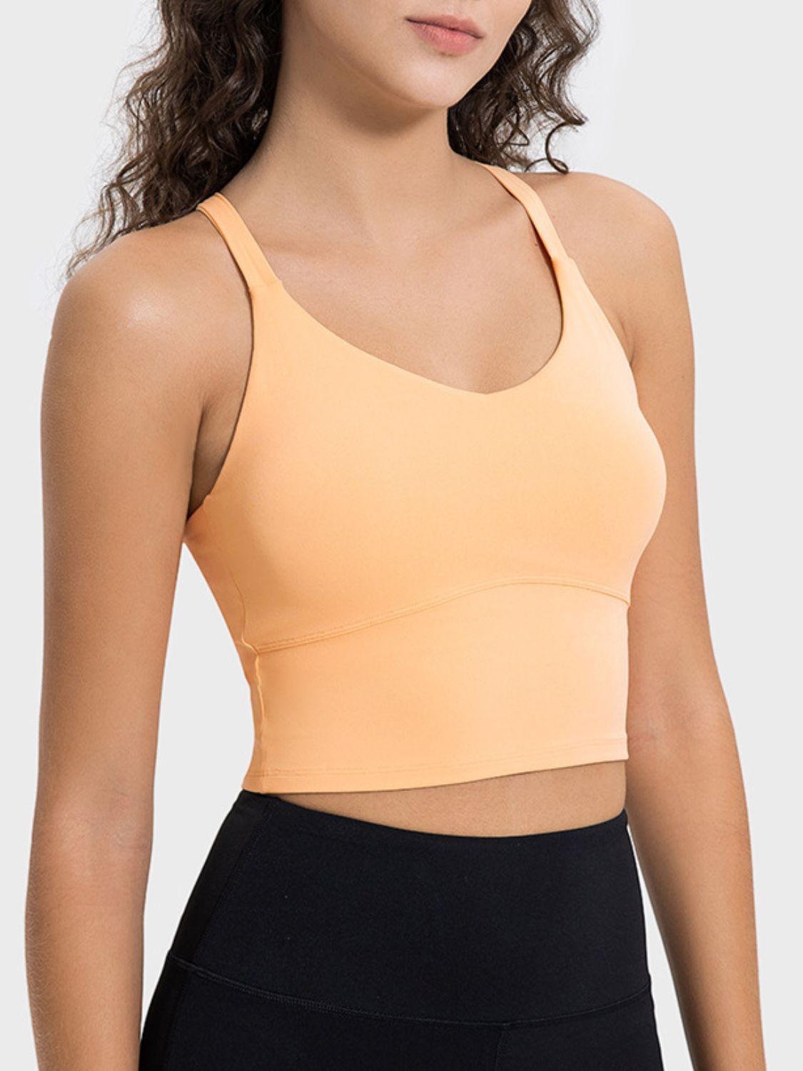 Millennia Crisscross Round Neck Active Tank - EkaVibe