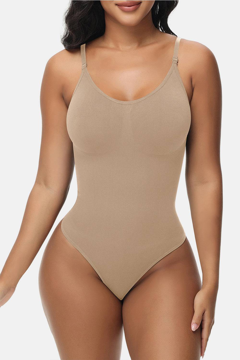 Spaghetti Strap Tummy Control Bodysuit - EkaVibe