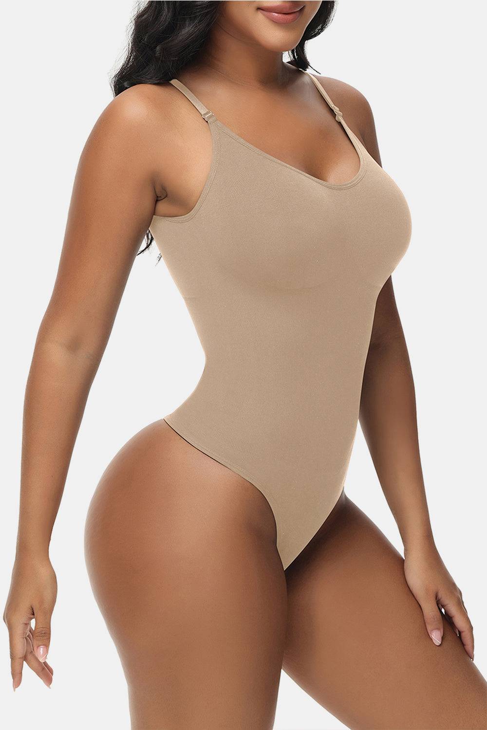 Spaghetti Strap Tummy Control Bodysuit - EkaVibe