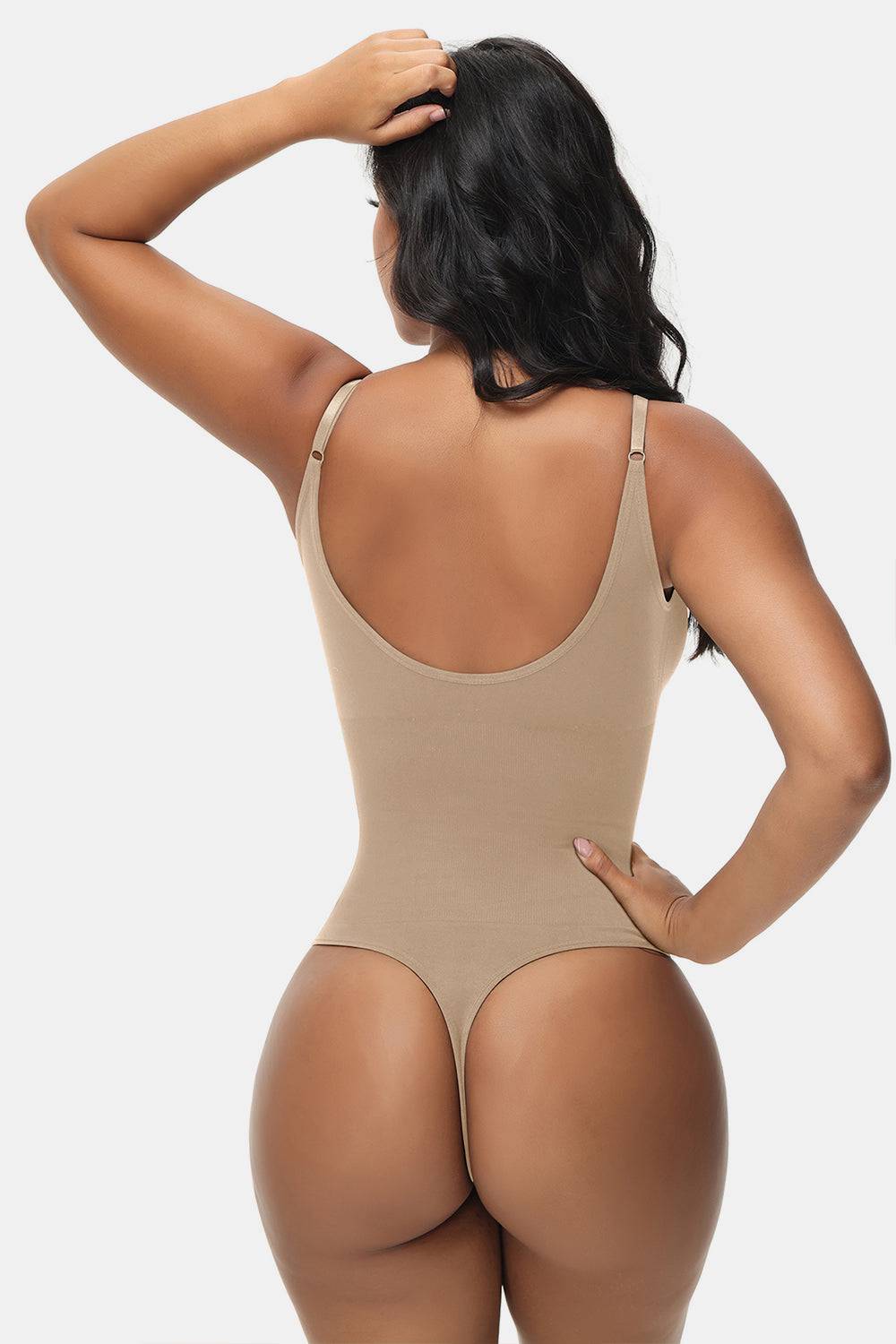 Spaghetti Strap Tummy Control Bodysuit - EkaVibe