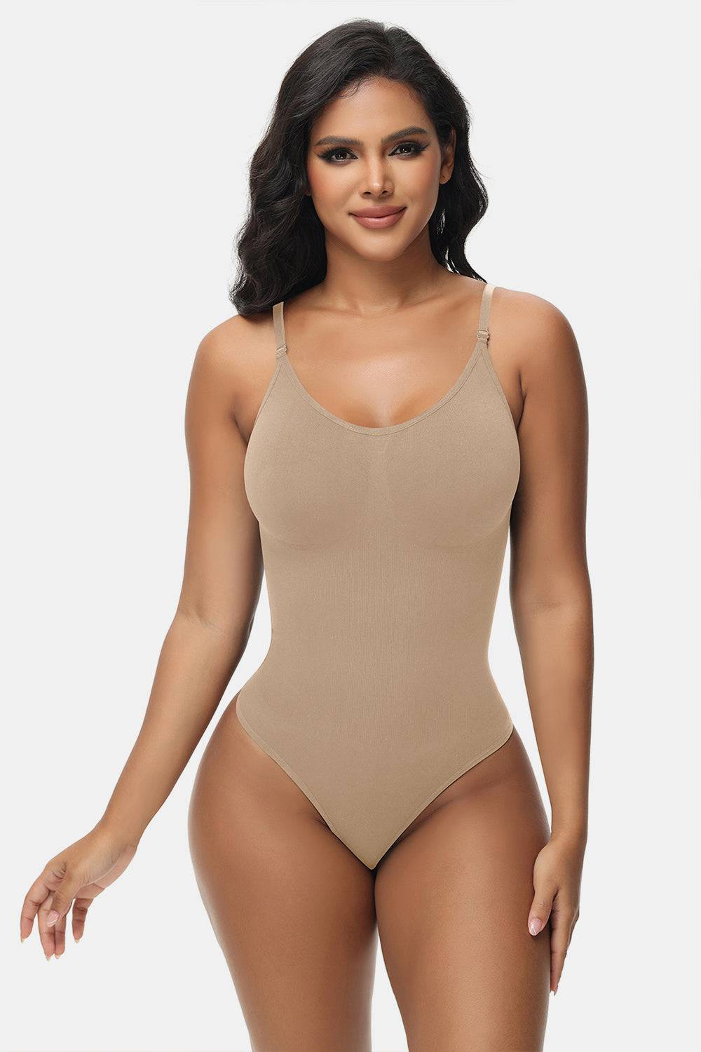 Spaghetti Strap Tummy Control Bodysuit - EkaVibe