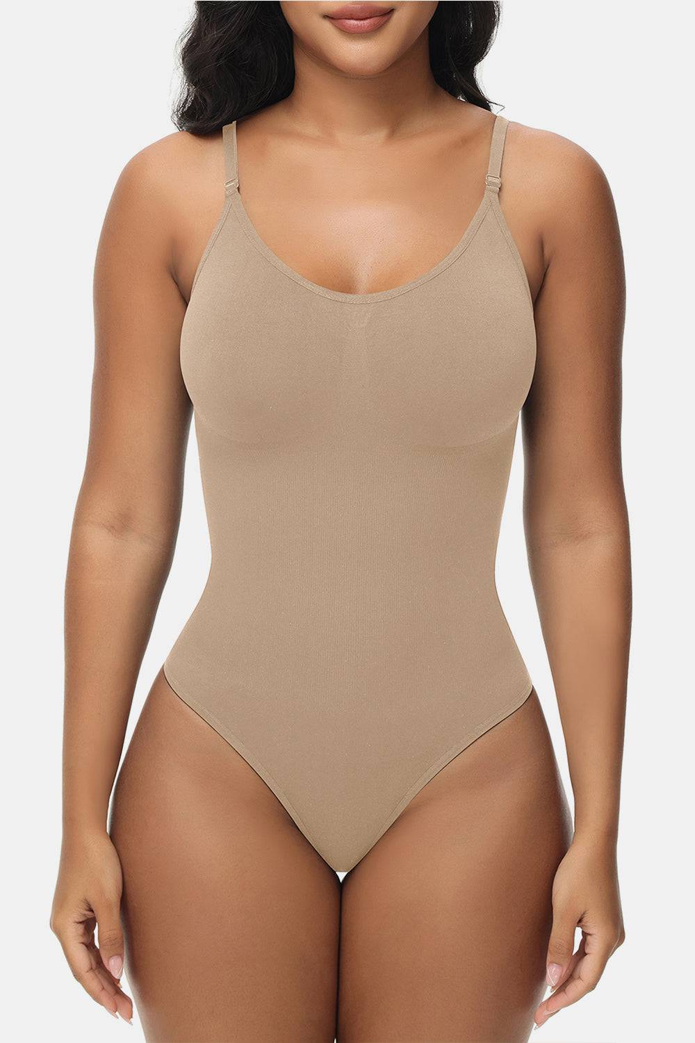 Spaghetti Strap Tummy Control Bodysuit - EkaVibe