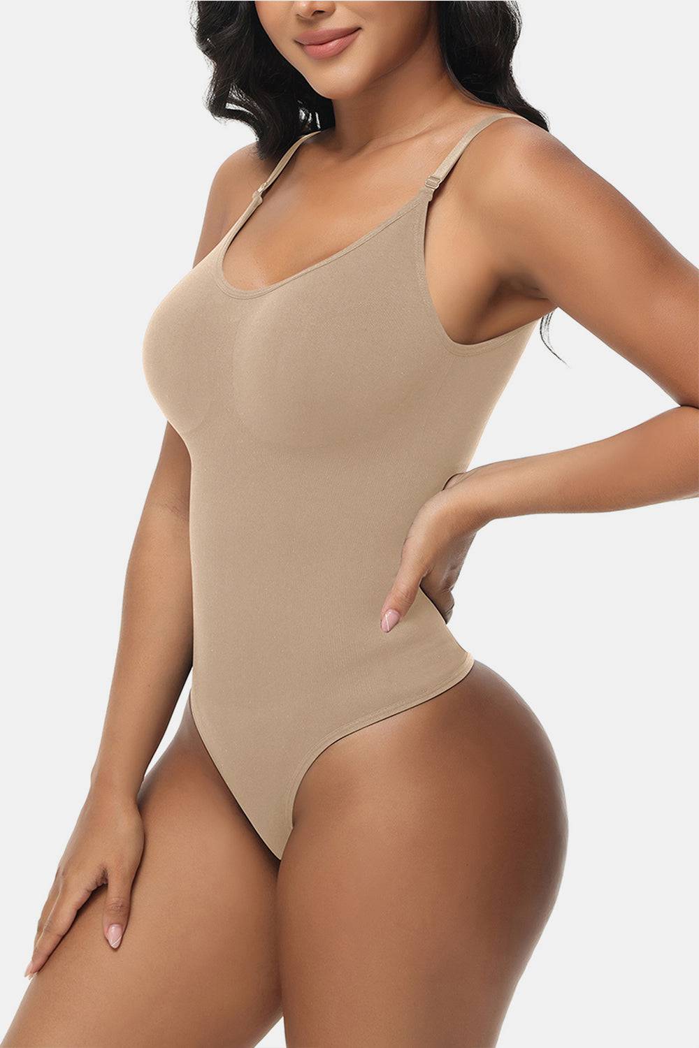 Spaghetti Strap Tummy Control Bodysuit - EkaVibe