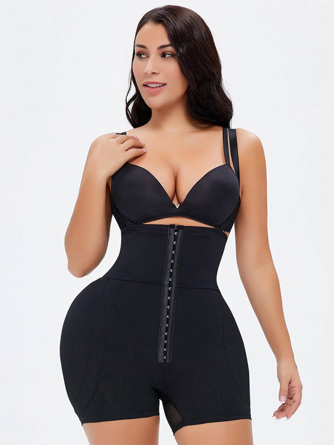 Full Size Hook-and-Eye Under-Bust Shaping Bodysuit - EkaVibe