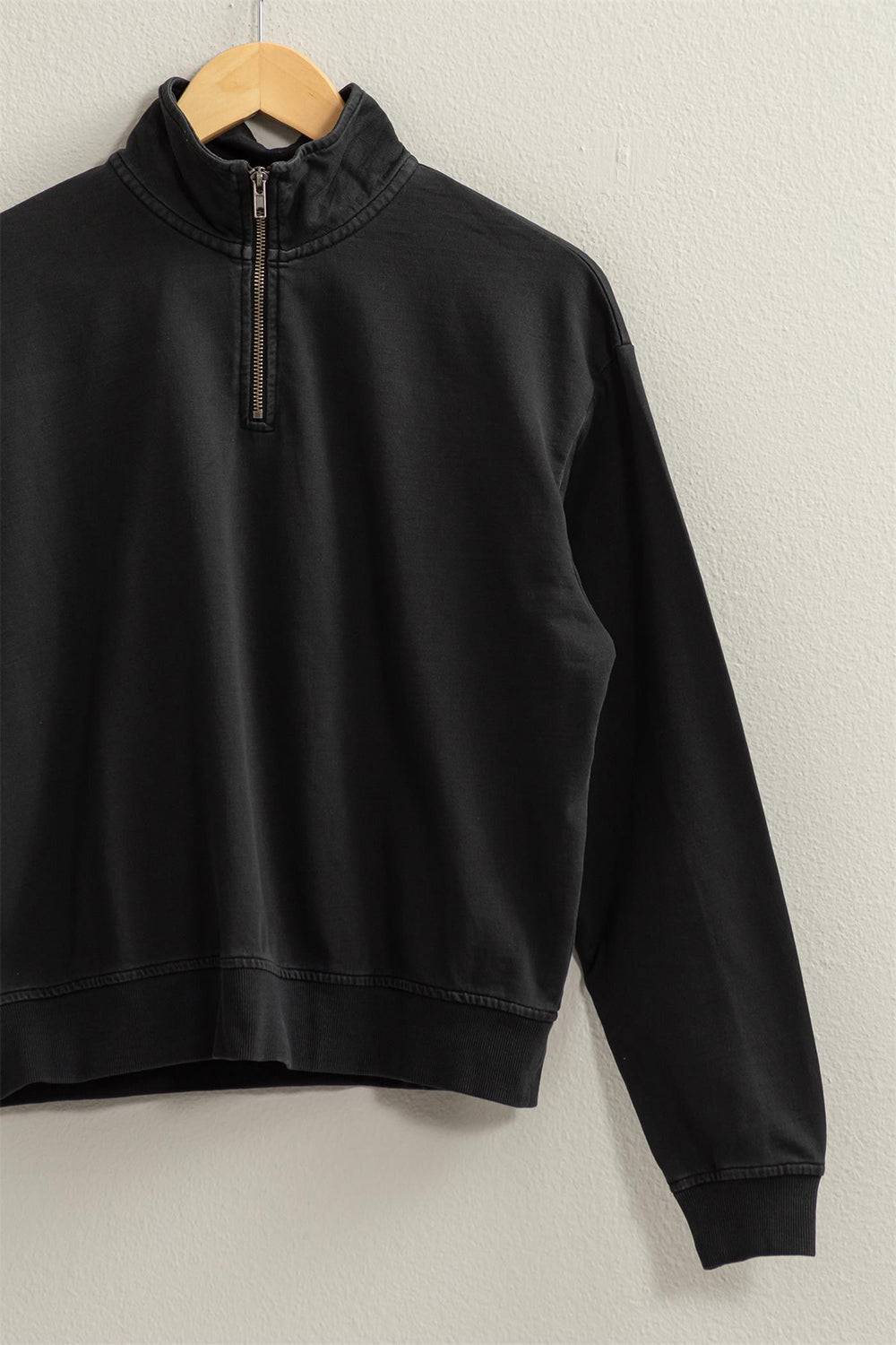 HYFVE Half Zip Drop Shoulder Sweatshirt - EkaVibe