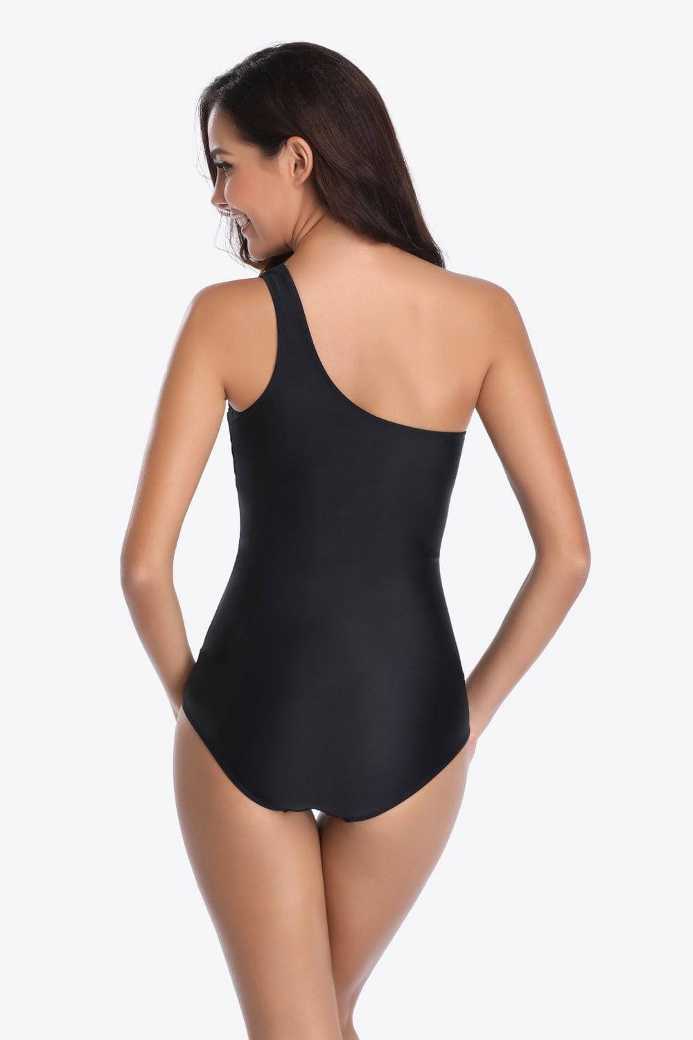 One-Shoulder Sleeveless One-Piece Swimsuit - EkaVibe