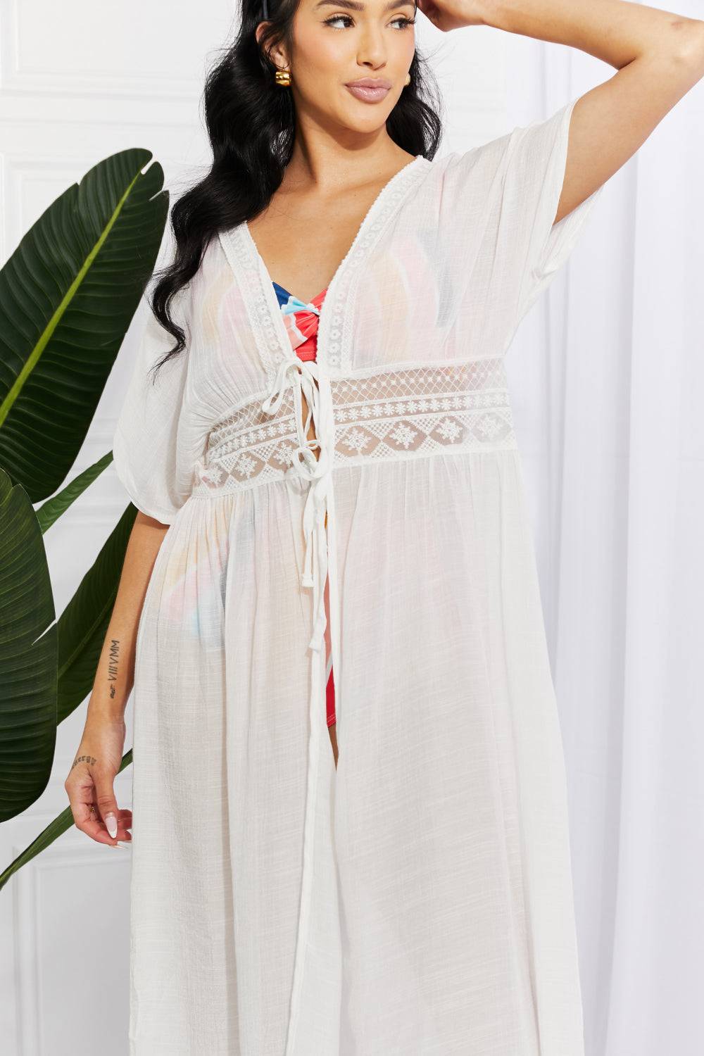 Marina West Swim Sun Goddess Tied Maxi Cover-Up - EkaVibe