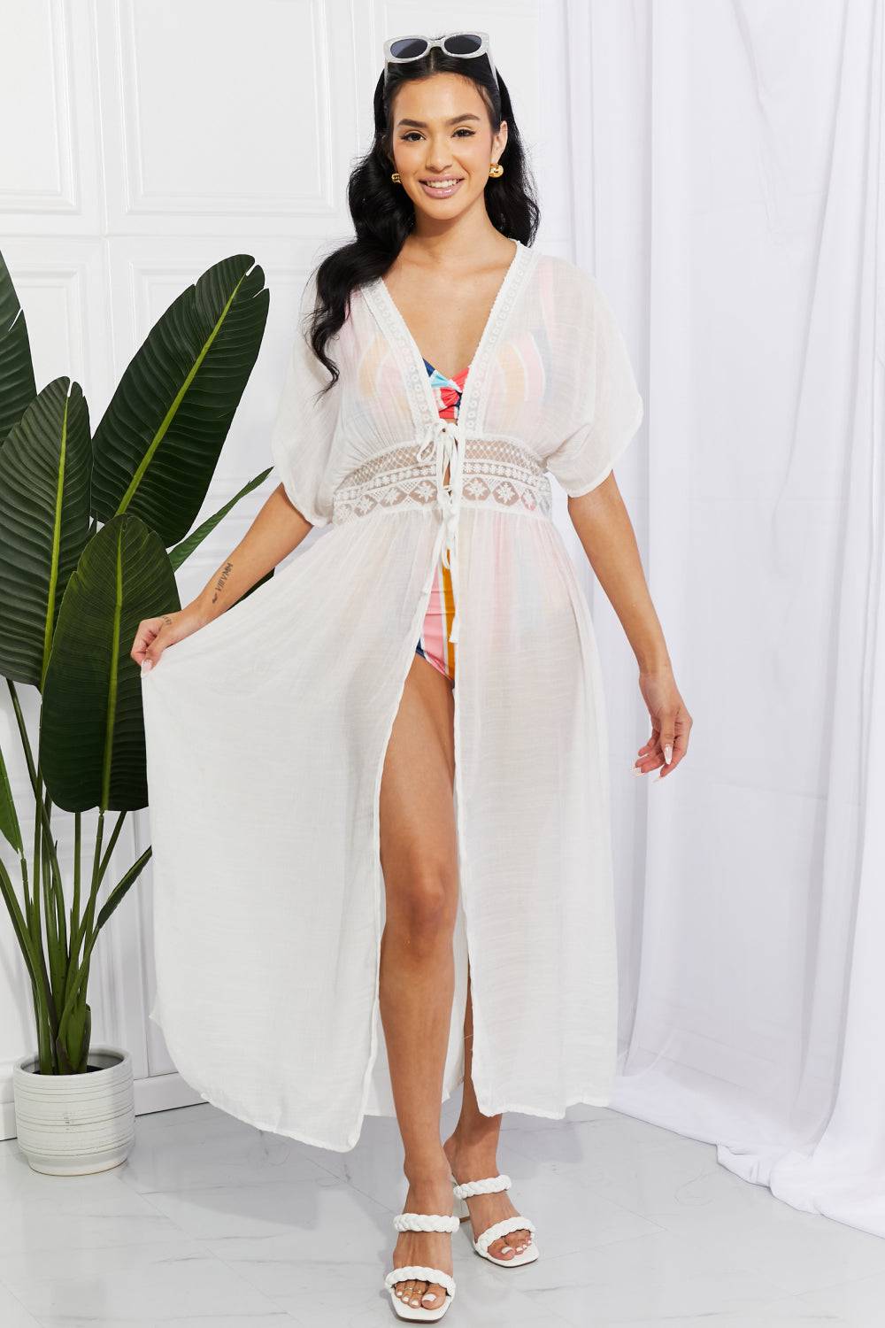 Marina West Swim Sun Goddess Tied Maxi Cover-Up - EkaVibe