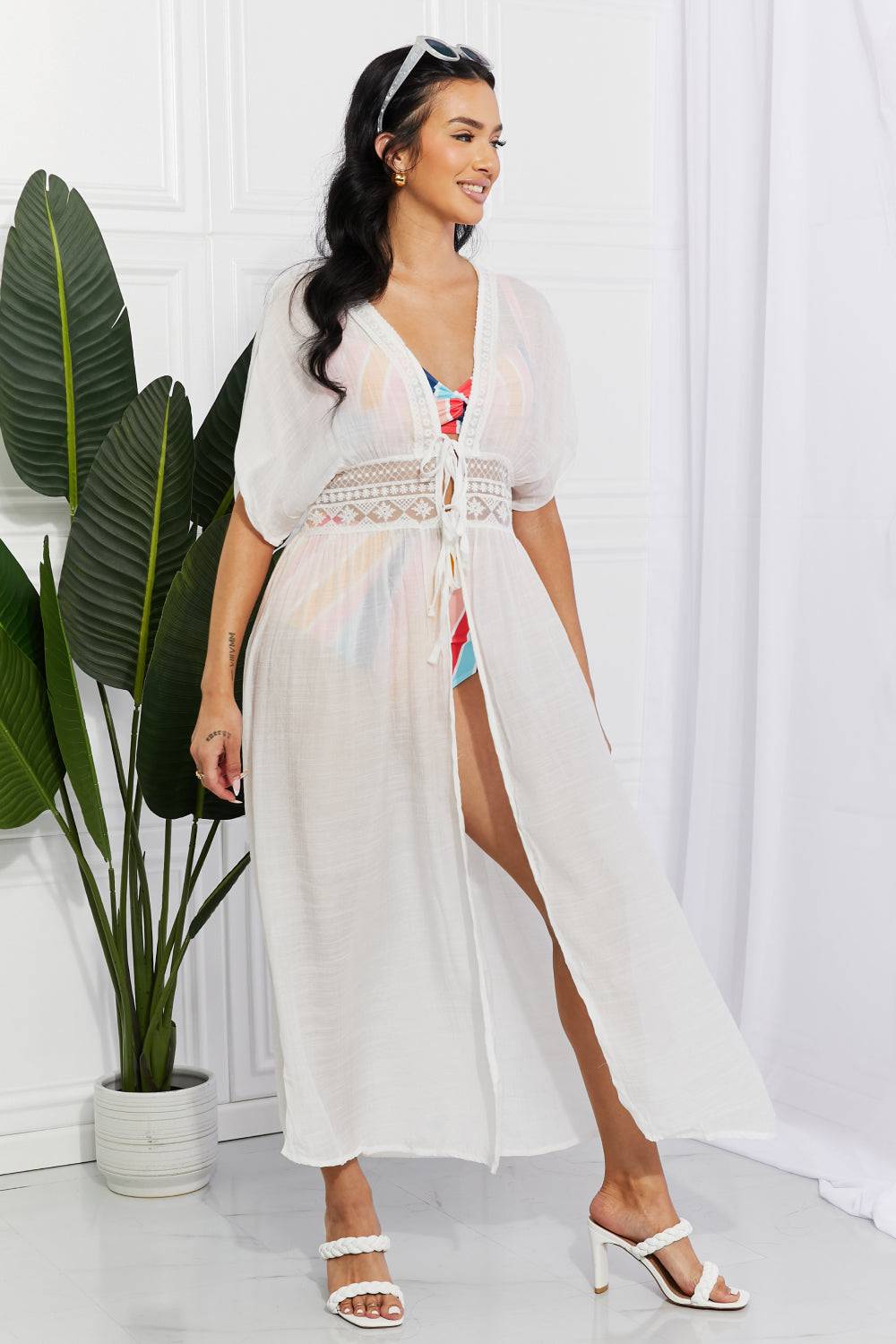 Marina West Swim Sun Goddess Tied Maxi Cover-Up - EkaVibe