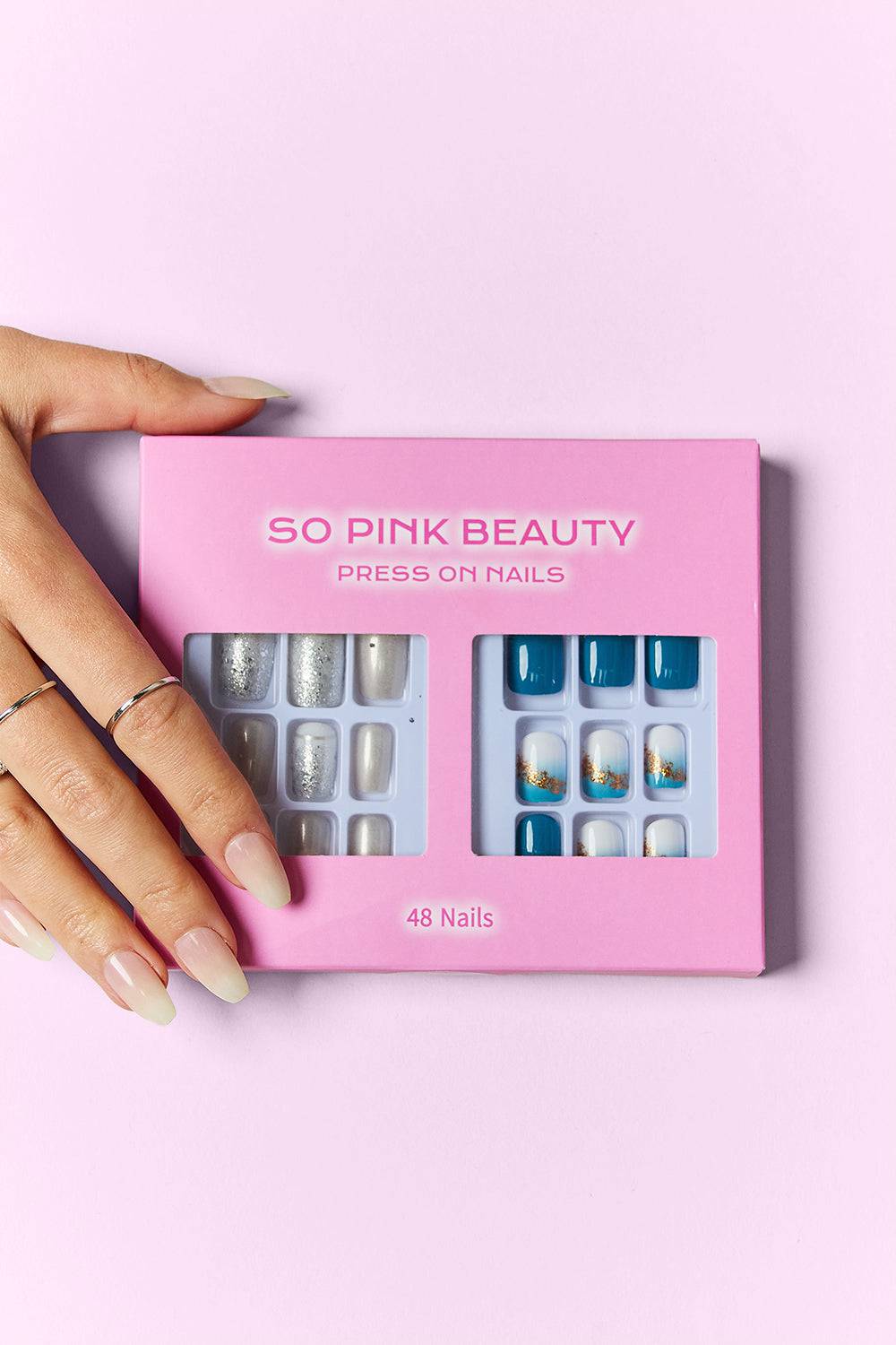 SO PINK BEAUTY Press On Nails 2 Packs - EkaVibe