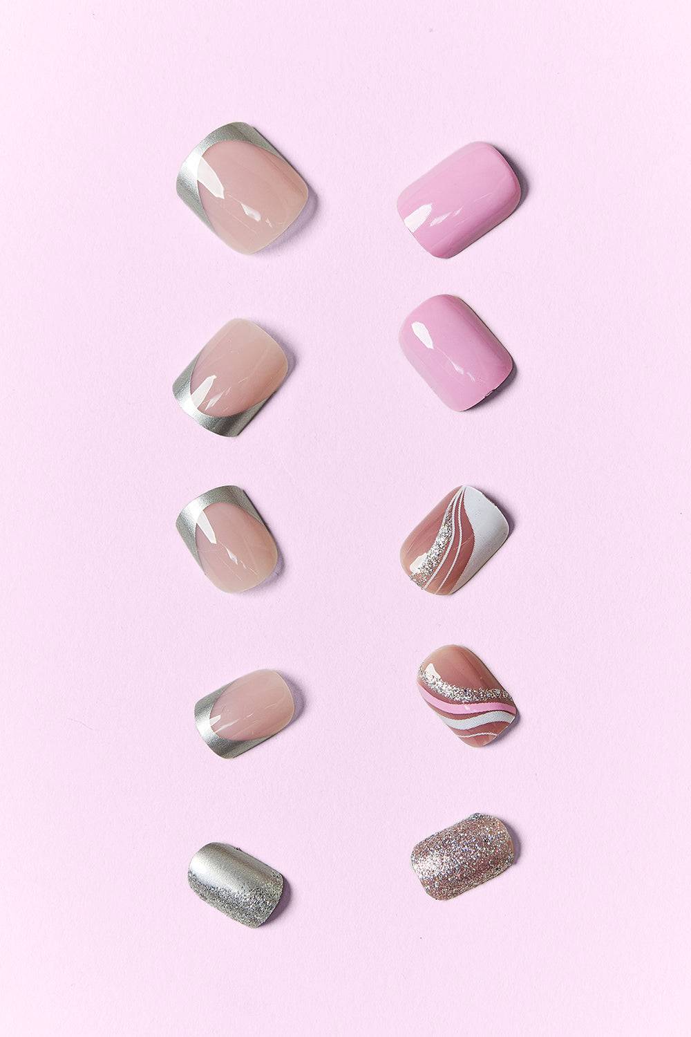 SO PINK BEAUTY Press On Nails 2 Packs - EkaVibe