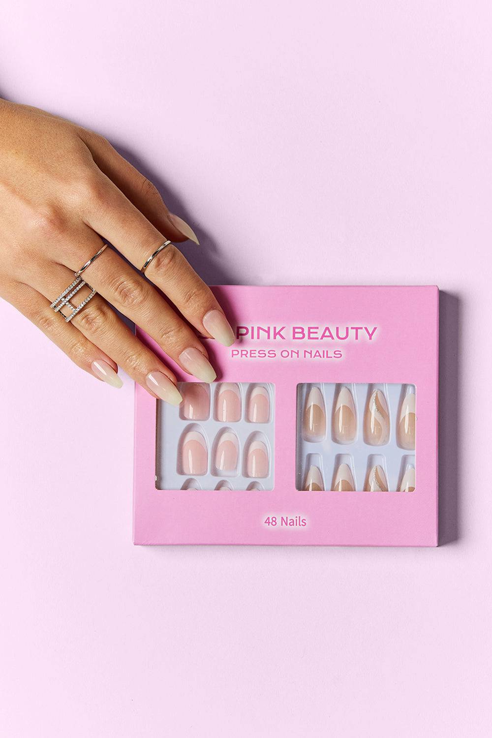 SO PINK BEAUTY Press On Nails 2 Packs - EkaVibe