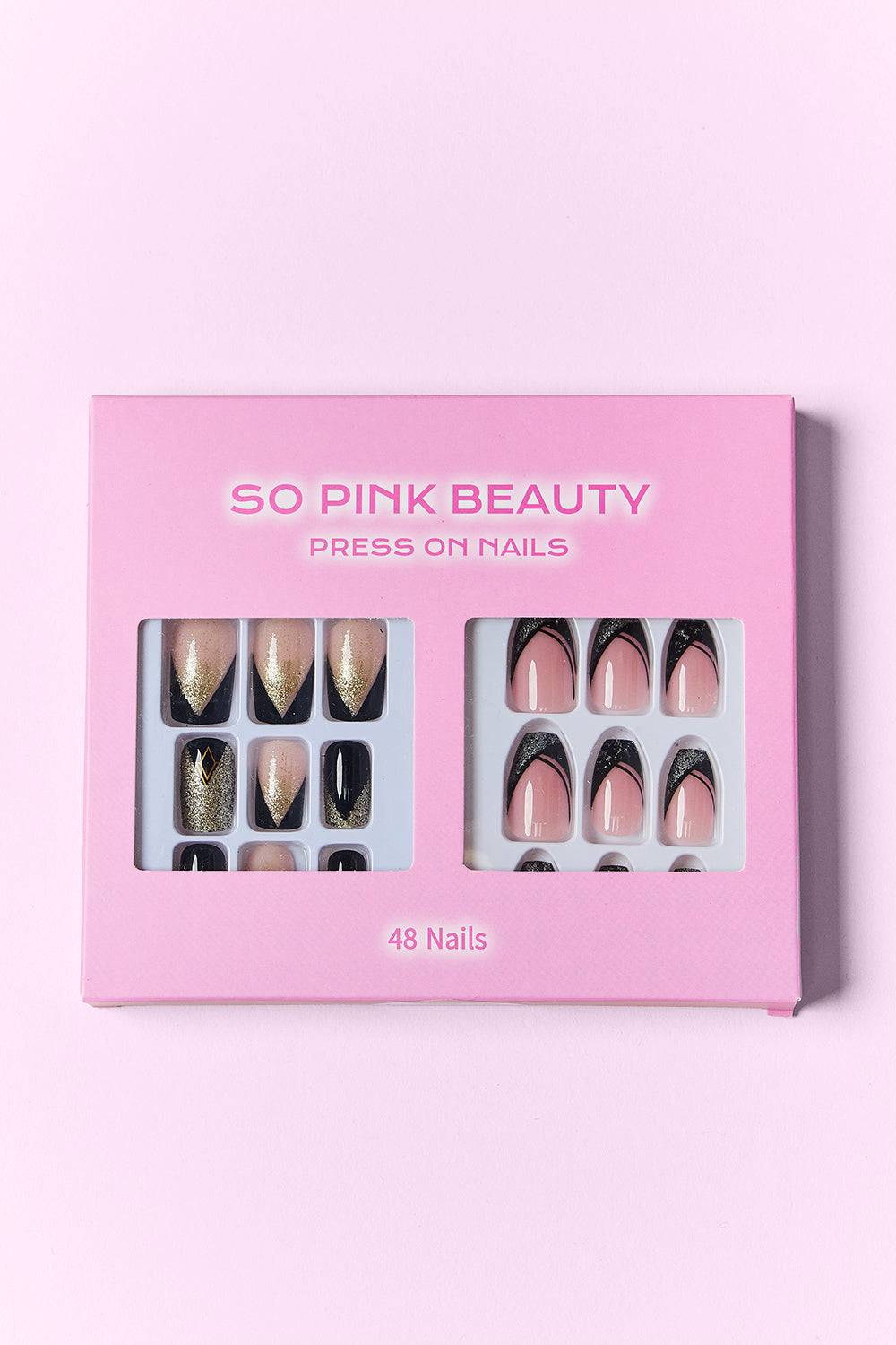 SO PINK BEAUTY Press On Nails 2 Packs - EkaVibe