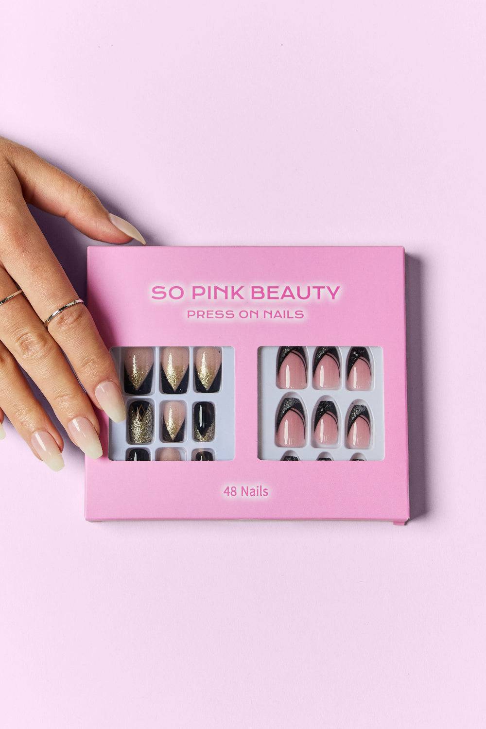 SO PINK BEAUTY Press On Nails 2 Packs - EkaVibe