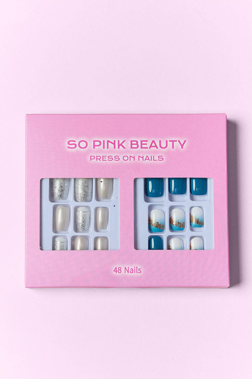 SO PINK BEAUTY Press On Nails 2 Packs - EkaVibe