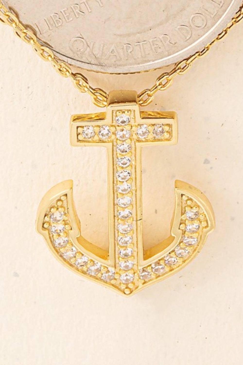 Fame Anchor Pendant Alloy Necklace - EkaVibe