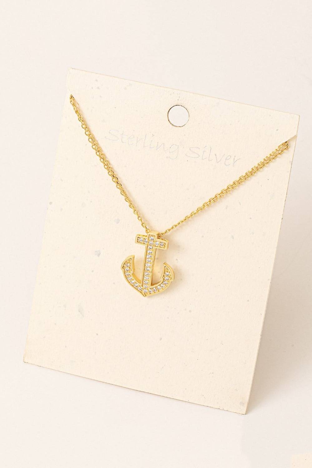 Fame Anchor Pendant Alloy Necklace - EkaVibe