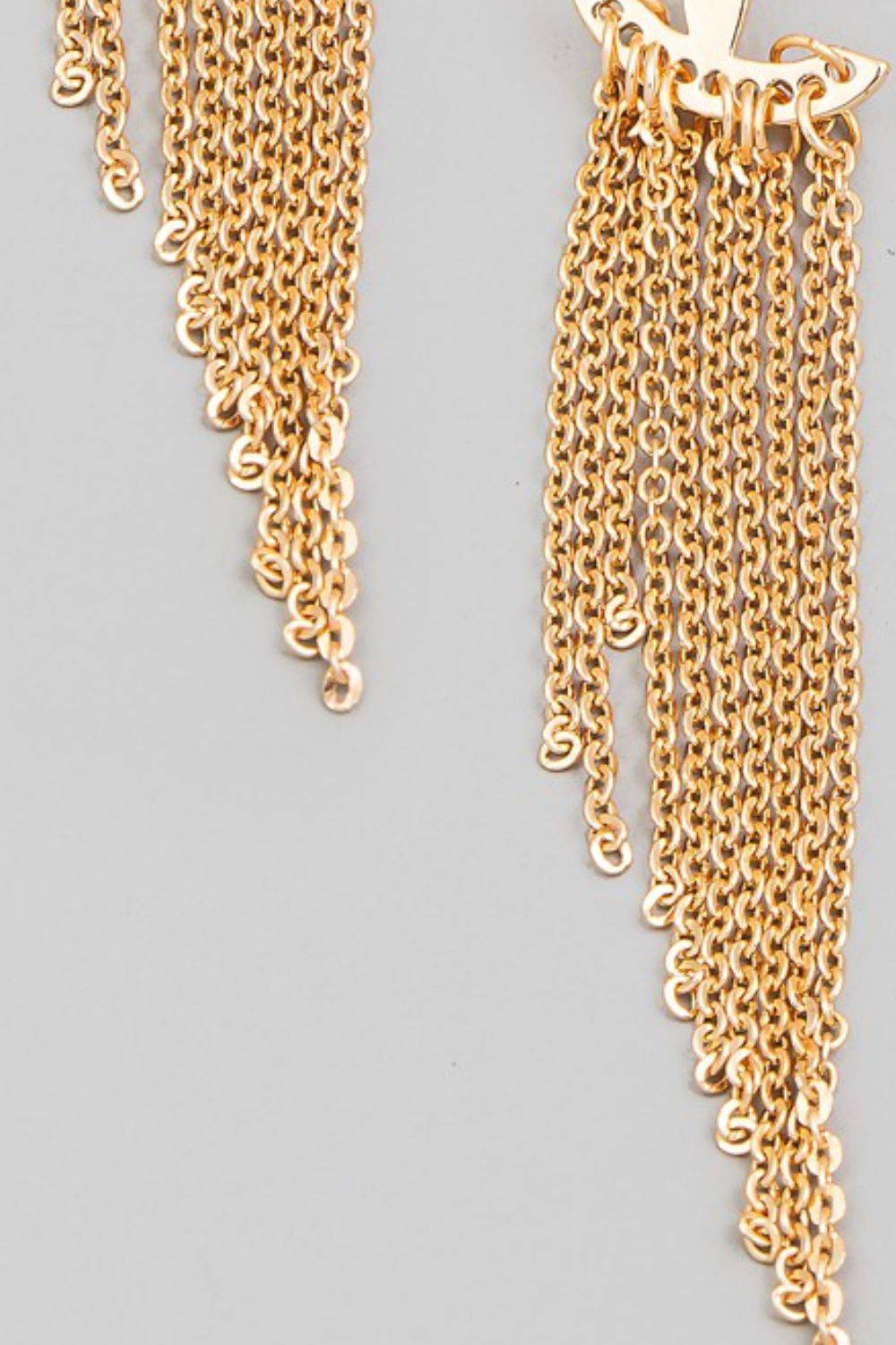 Fame Mini Chain Dangle Fringe Earrings - EkaVibe