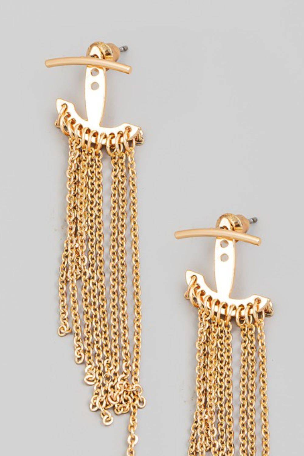 Fame Mini Chain Dangle Fringe Earrings - EkaVibe