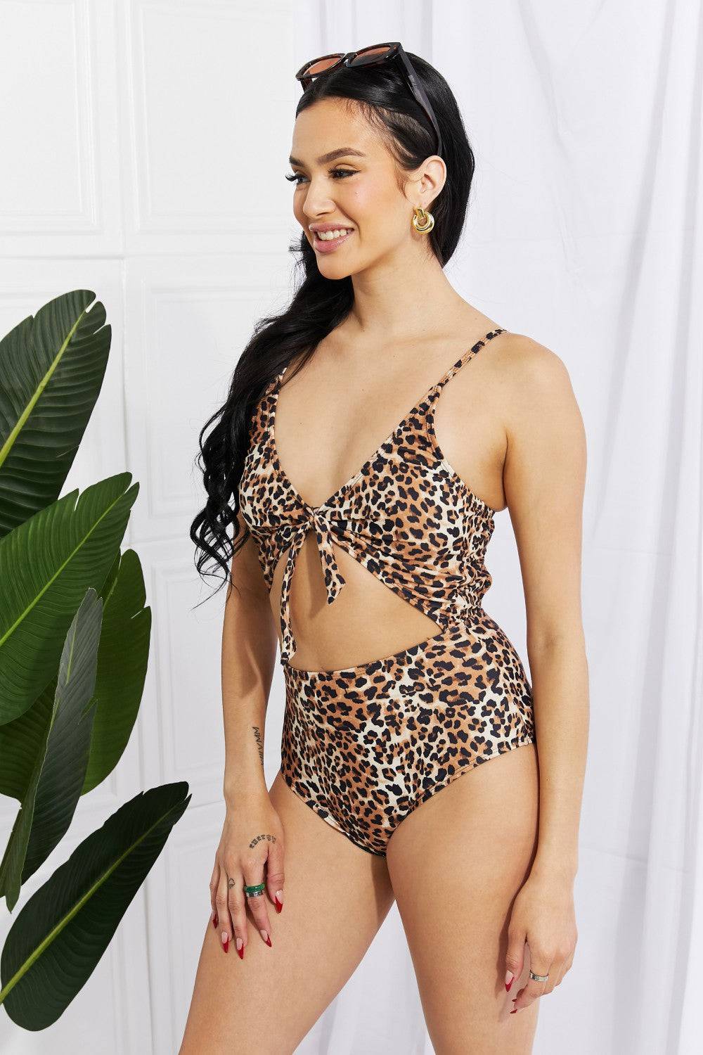 Marina West Swim Lost At Sea Cutout One-Piece Swimsuit - EkaVibe