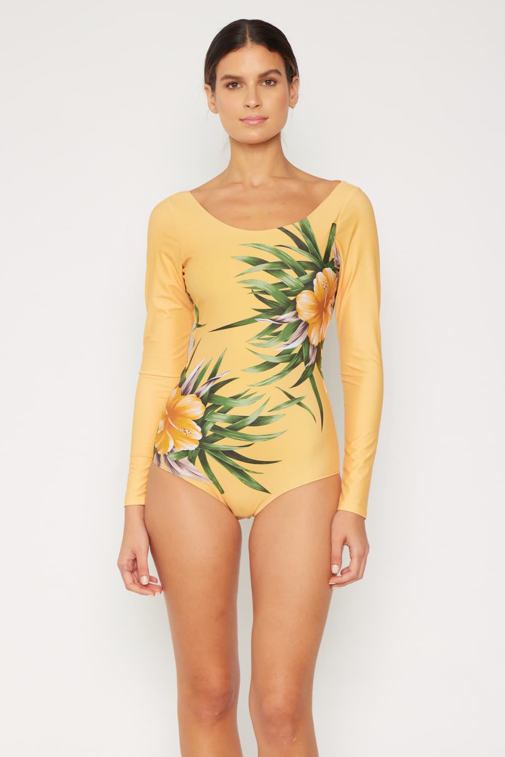 Marina West Swim Cool Down Longsleeve One-Piece Swimsuit - EkaVibe