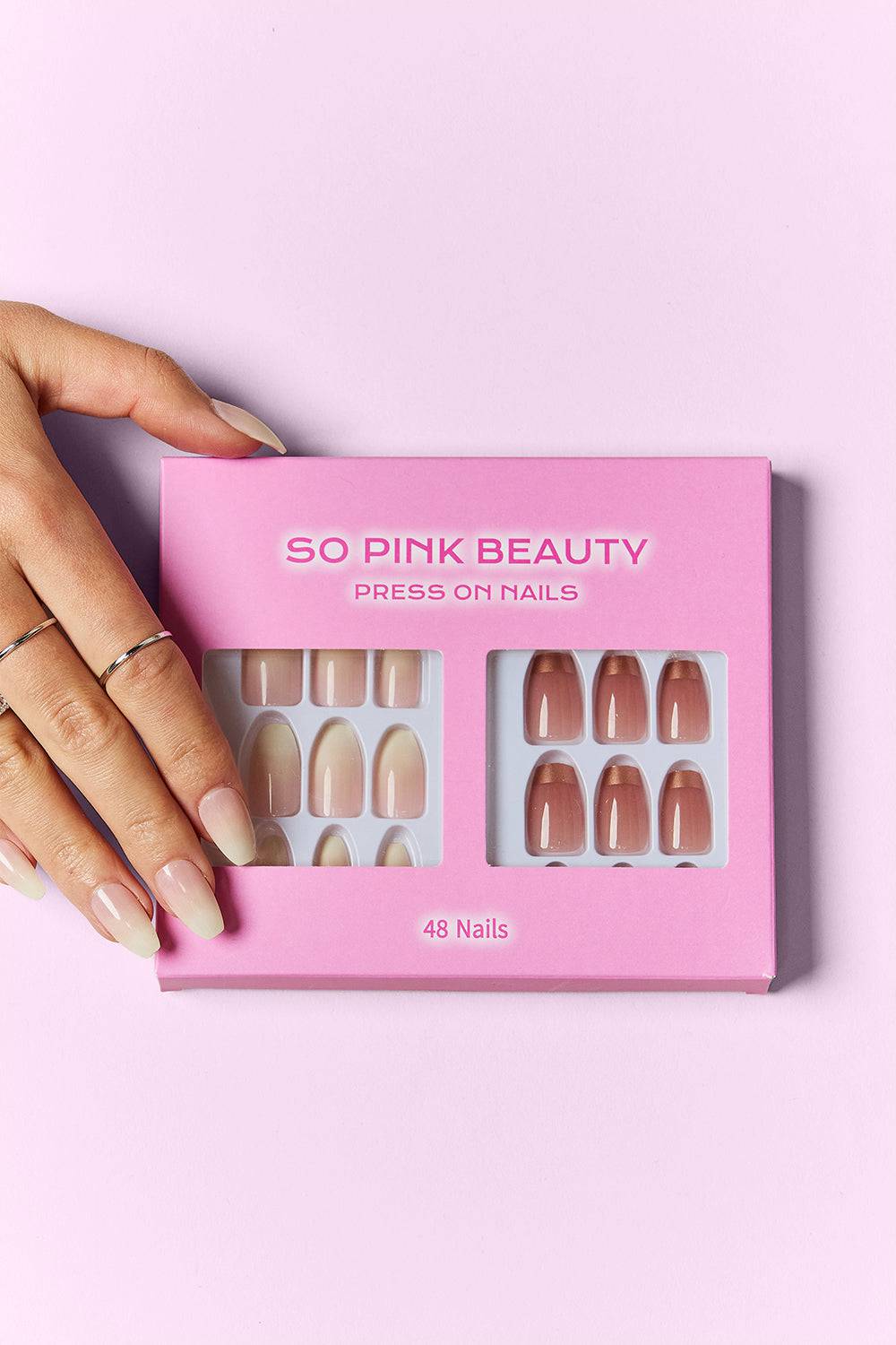 SO PINK BEAUTY Press On Nails 2 Packs - EkaVibe