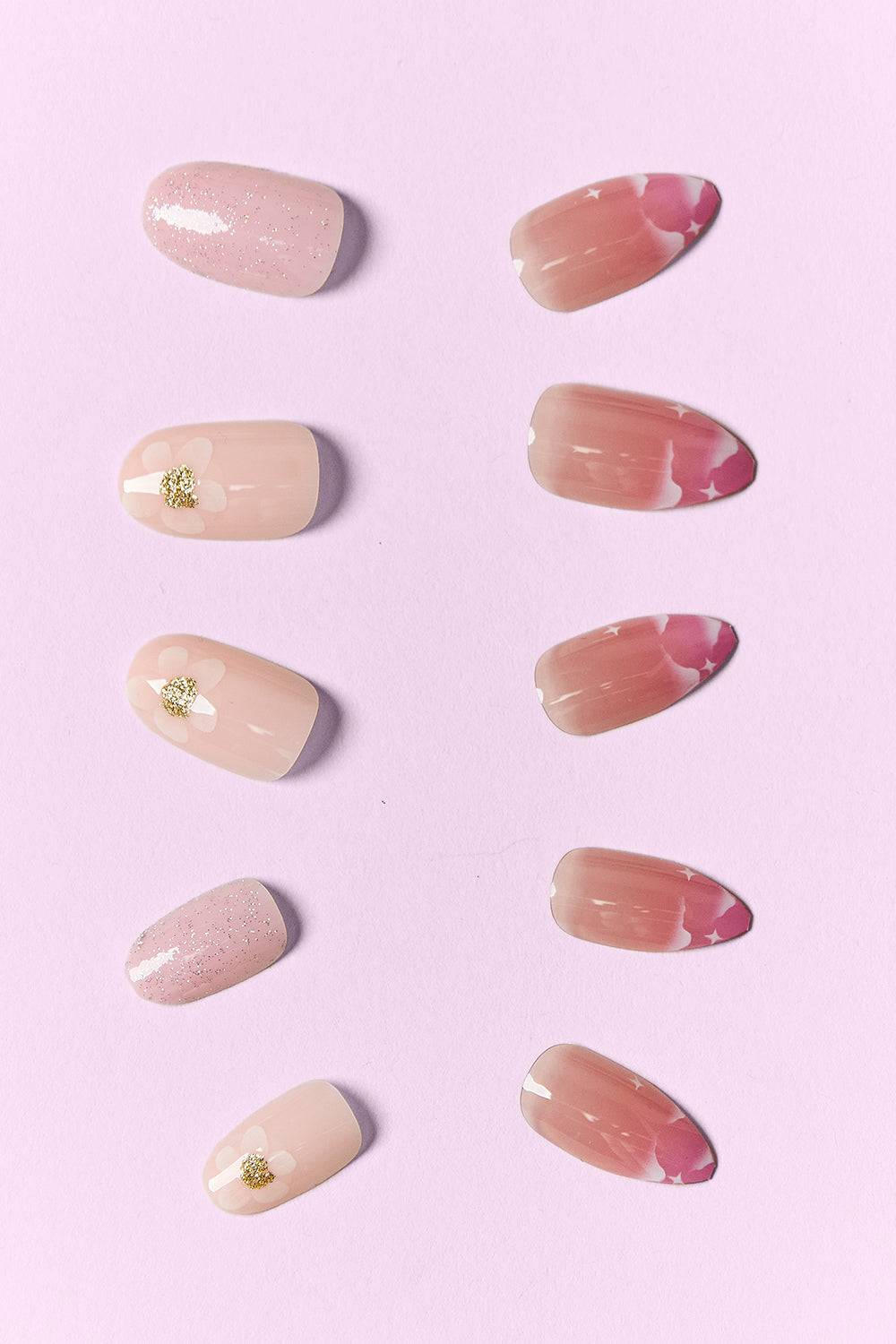 SO PINK BEAUTY Press On Nails 2 Packs - EkaVibe