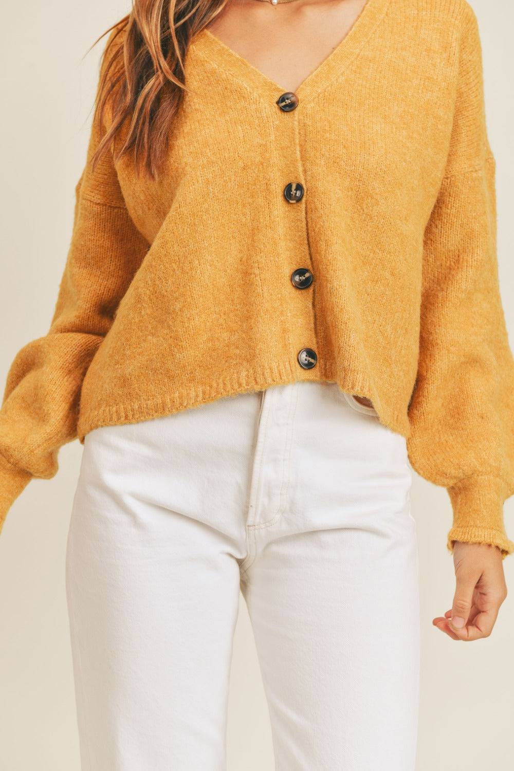 MABLE Long Sleeve Button Down Sweater Cardigan - EkaVibe