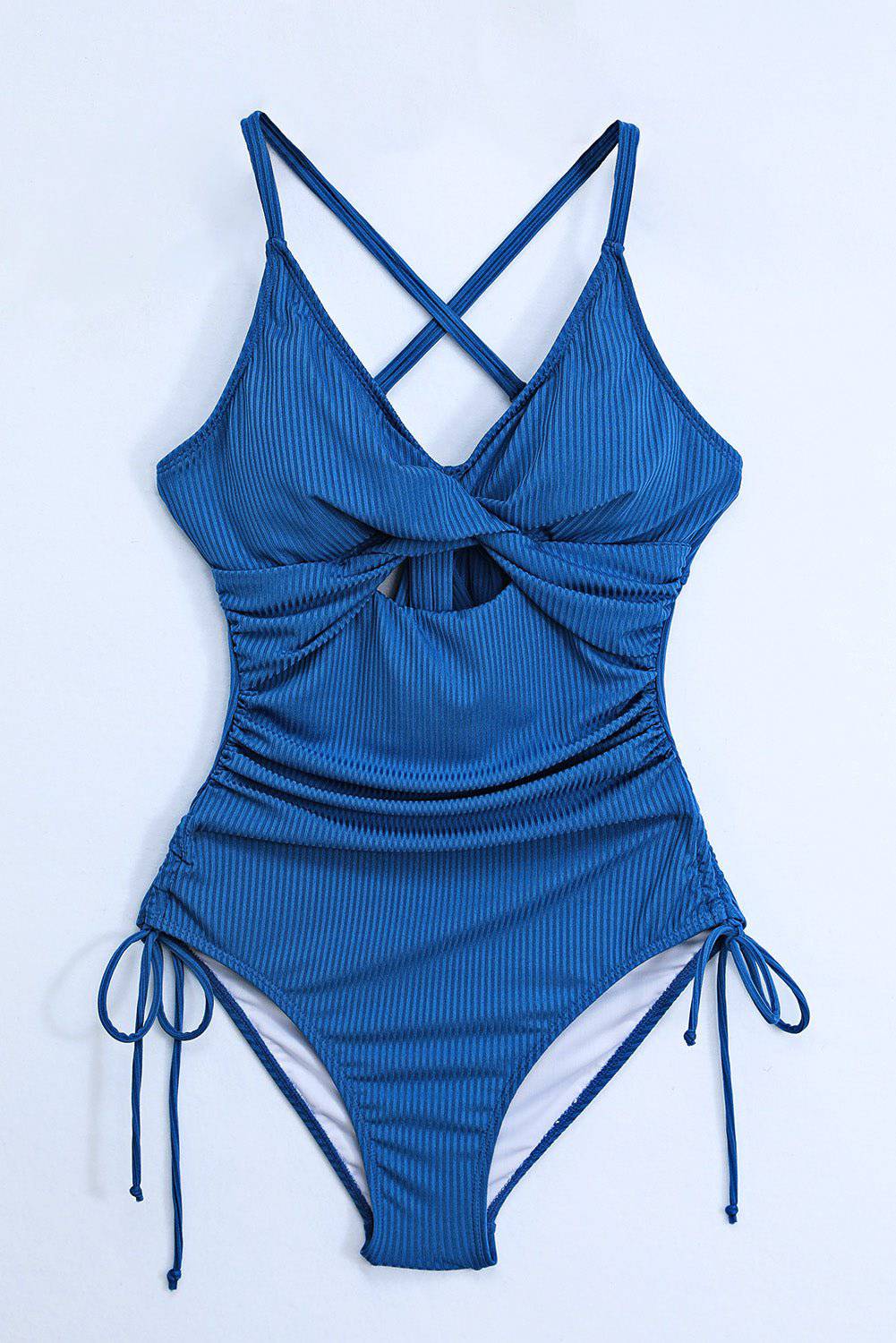 Cutout V-Neck Spaghetti Strap One-Piece Swimwear - EkaVibe