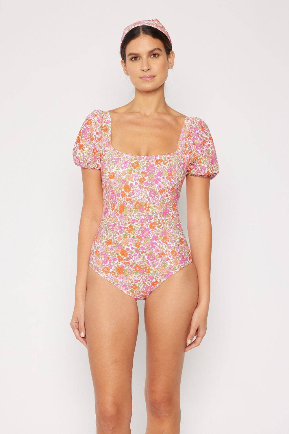 Marina West Swim Floral Puff Sleeve One-Piece - EkaVibe