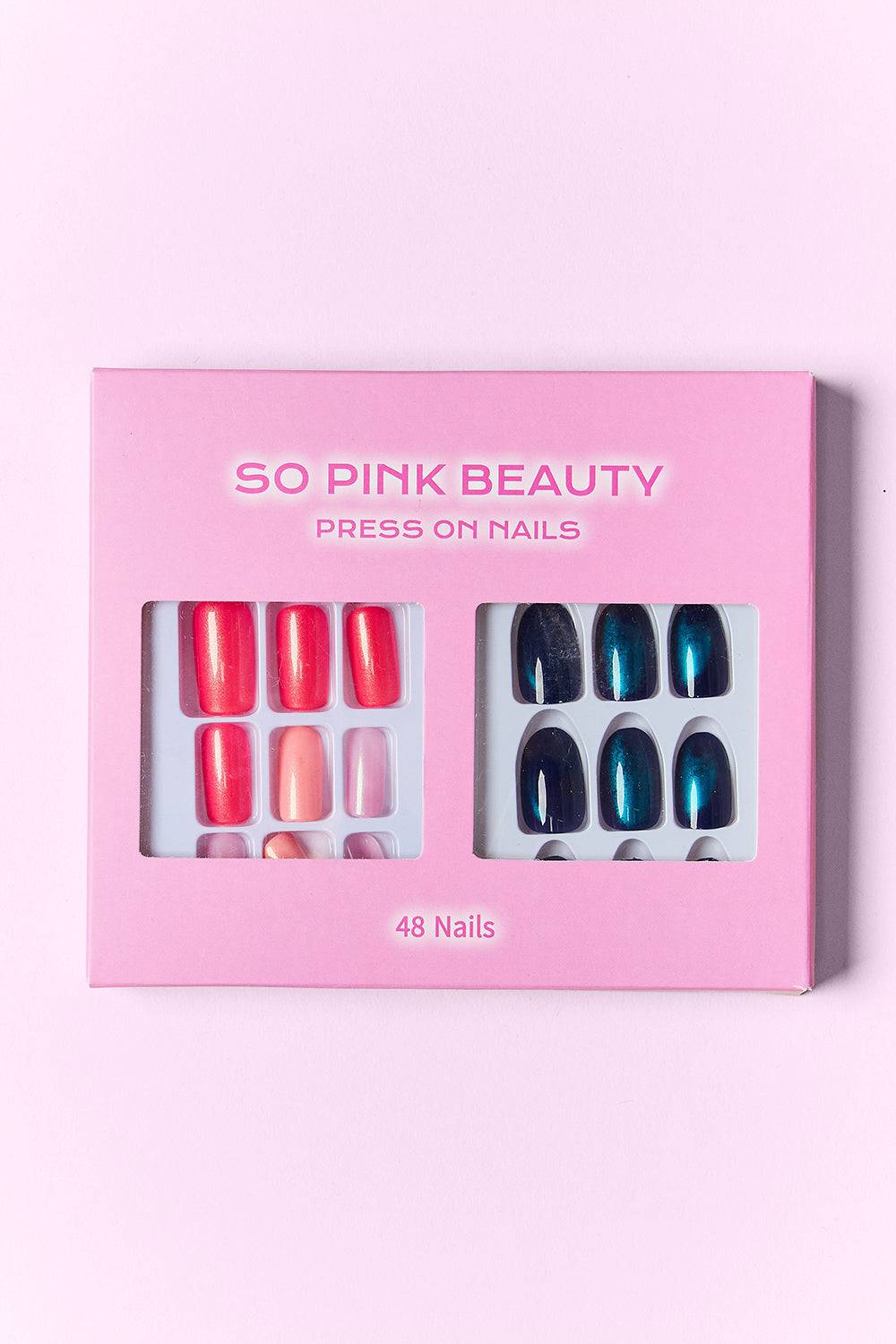 SO PINK BEAUTY Press On Nails 2 Packs - EkaVibe