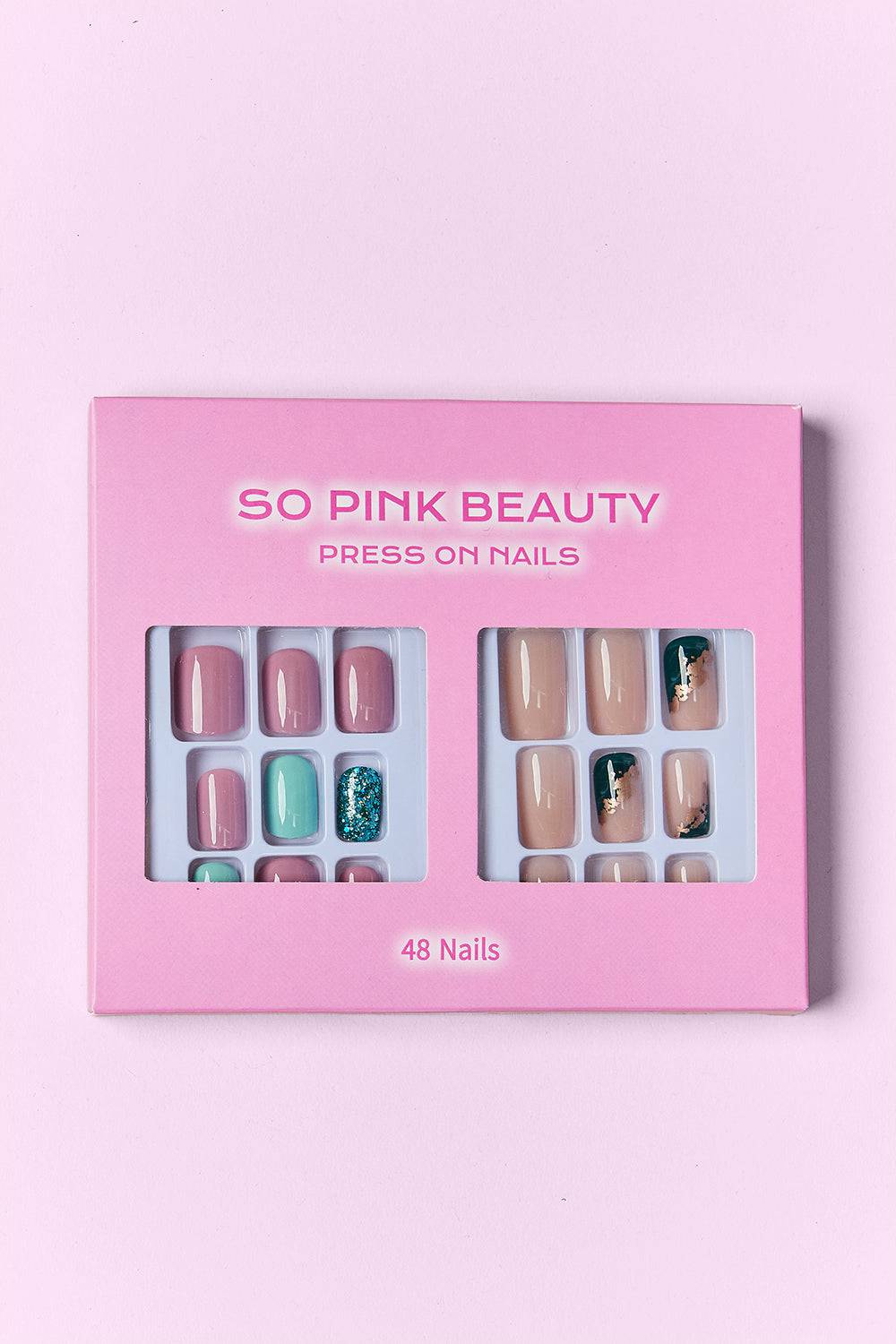 SO PINK BEAUTY Press On Nails 2 Packs - EkaVibe