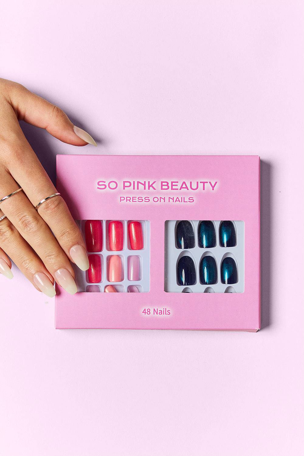 SO PINK BEAUTY Press On Nails 2 Packs - EkaVibe