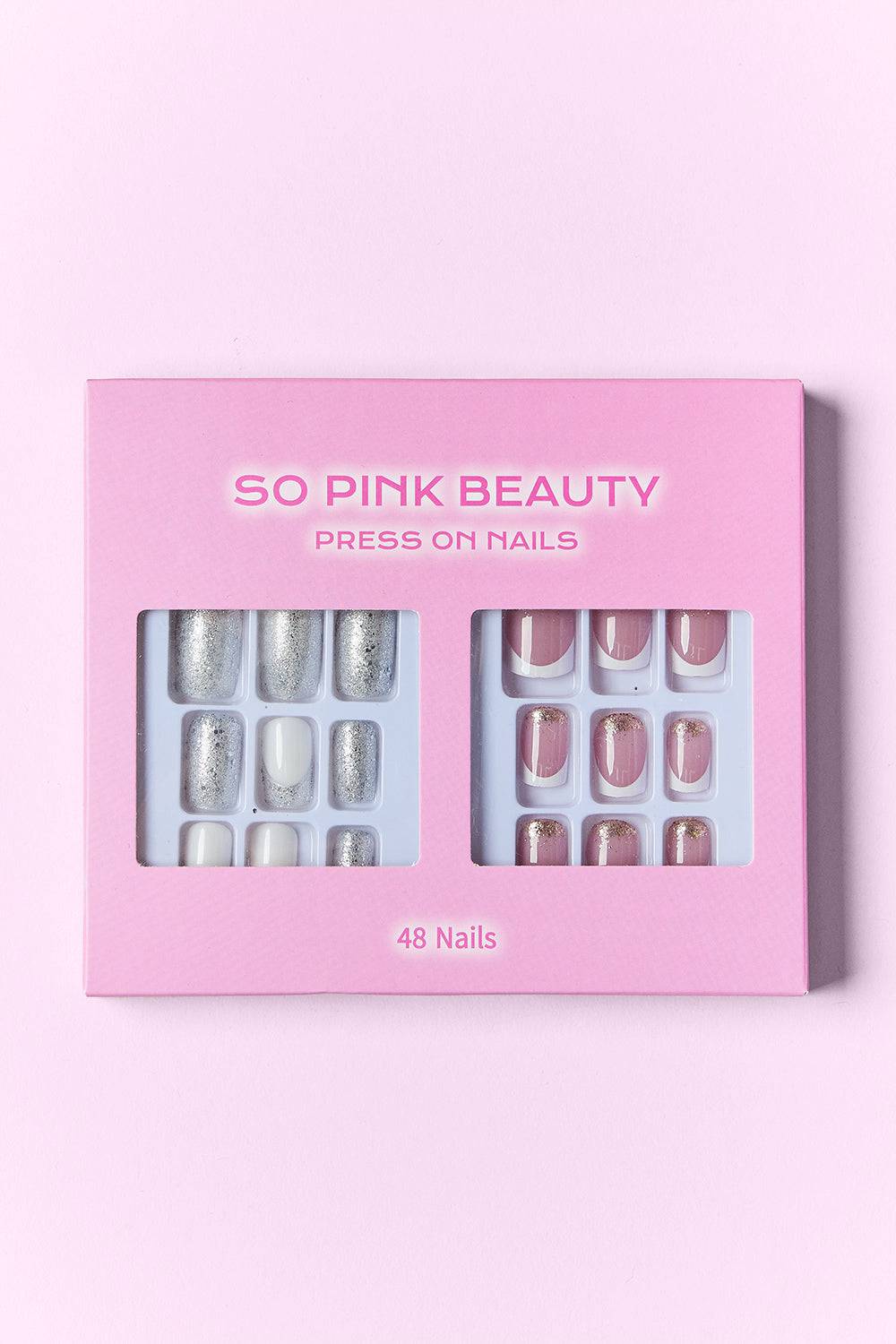 SO PINK BEAUTY Press On Nails 2 Packs - EkaVibe